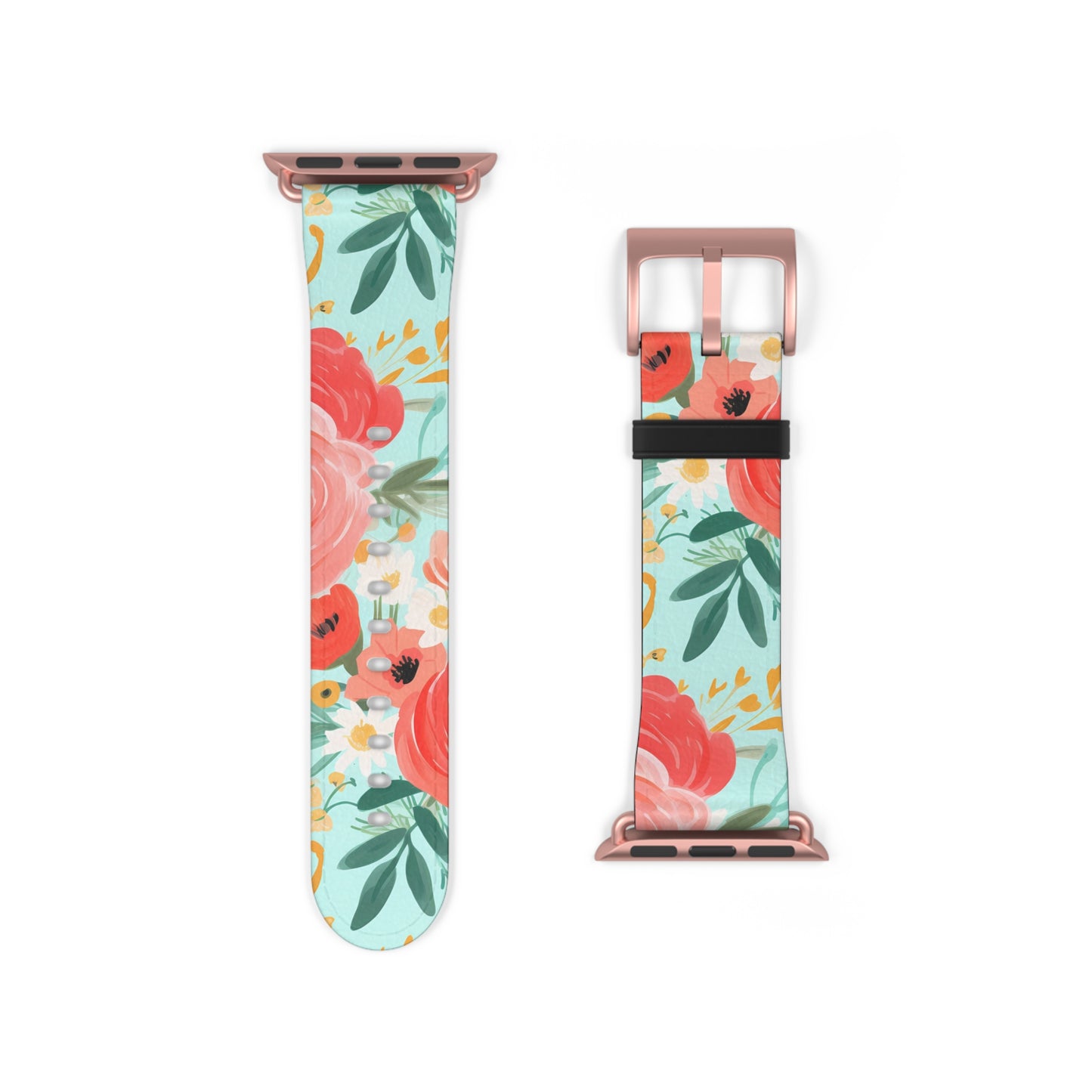 Coral Floral Watch Band