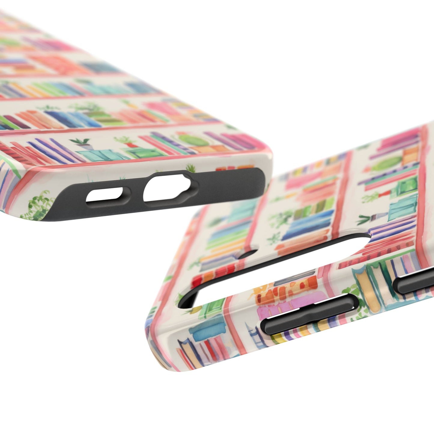 Colorful Bookshelf Tough Phone Cases