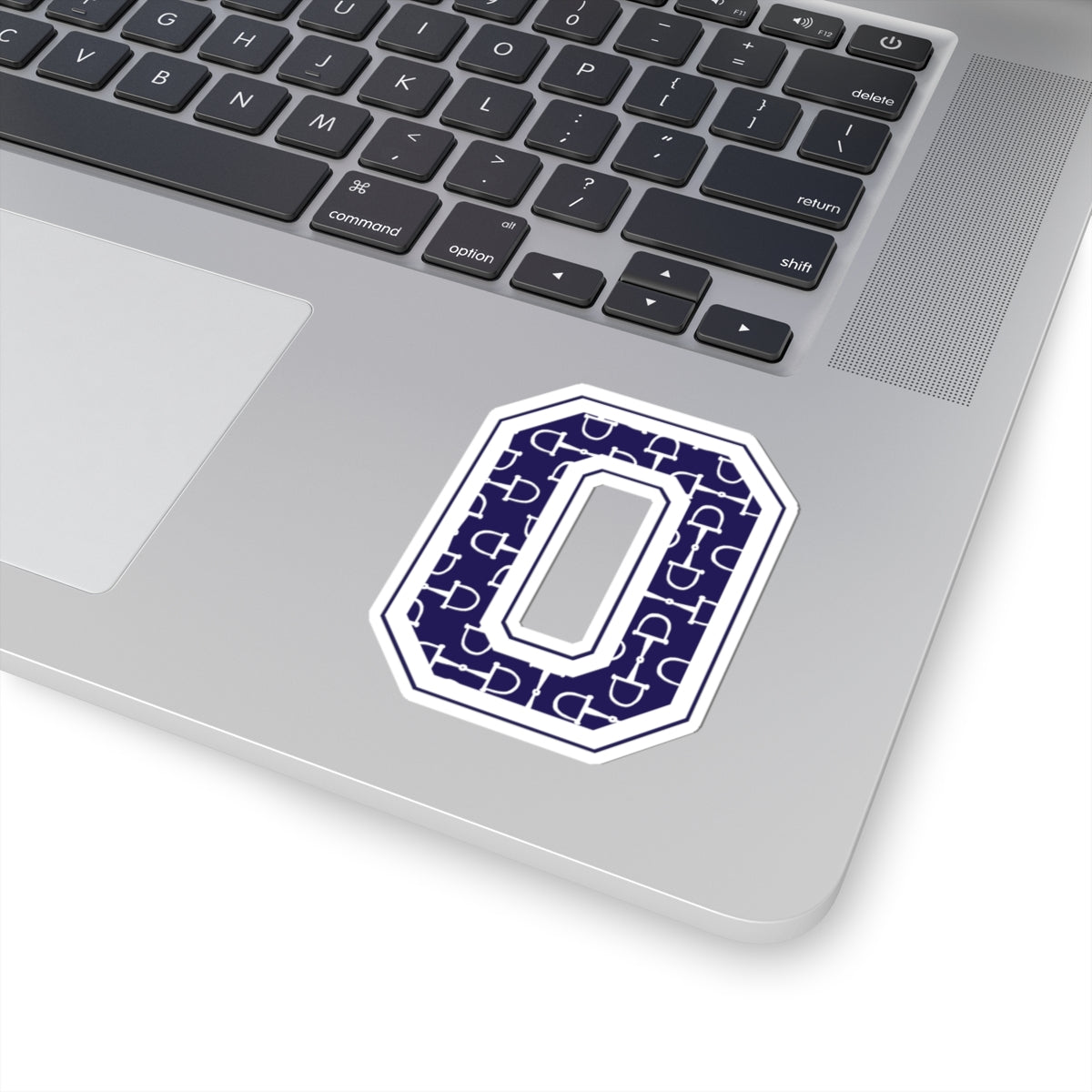 Equestrian Letter O Kiss Cut Sticker