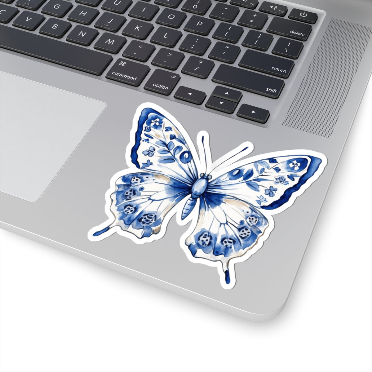 Elegant Blue Butterfly Kiss-Cut Stickers