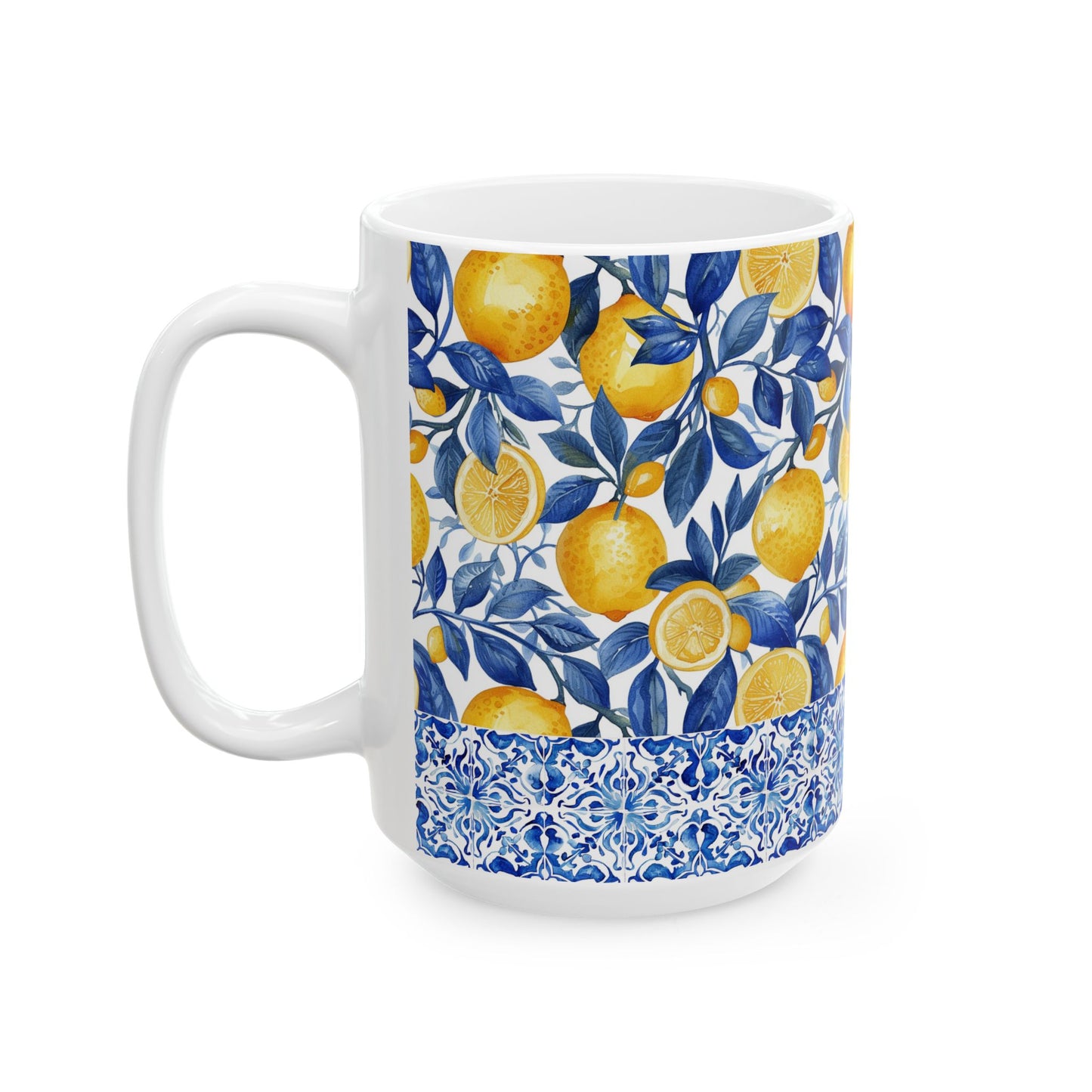 Lemons & Tiles Ceramic Mug