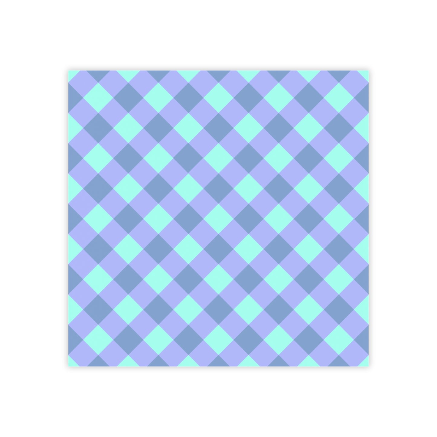 Preppy Aqua and Purple Gingham Post-it® Note Pads