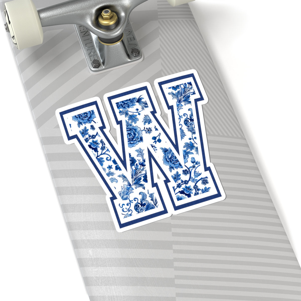 Chinoiserie Letter W Kiss Cut Sticker
