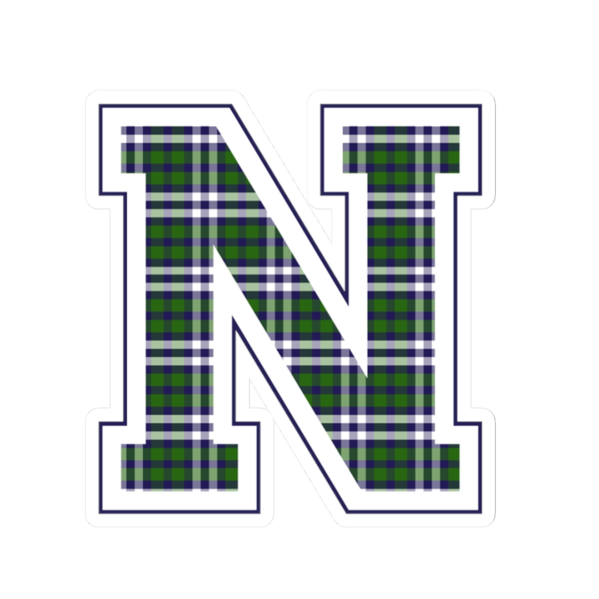Equestrian Letter N Kiss Cut Sticker