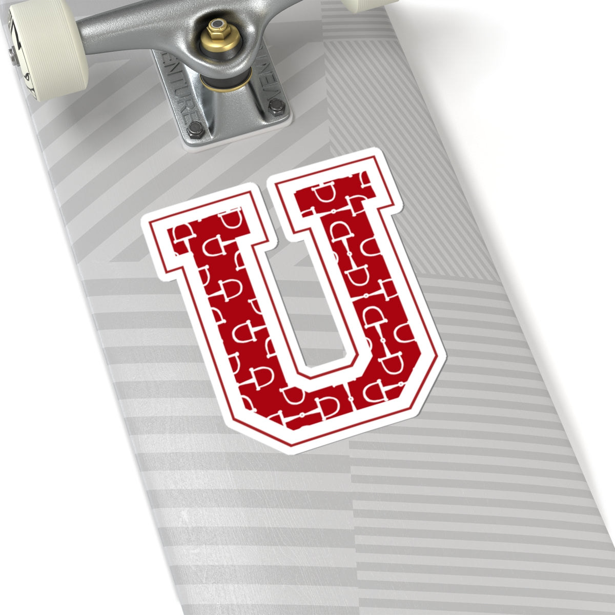 Equestrian Letter U Kiss Cut Sticker