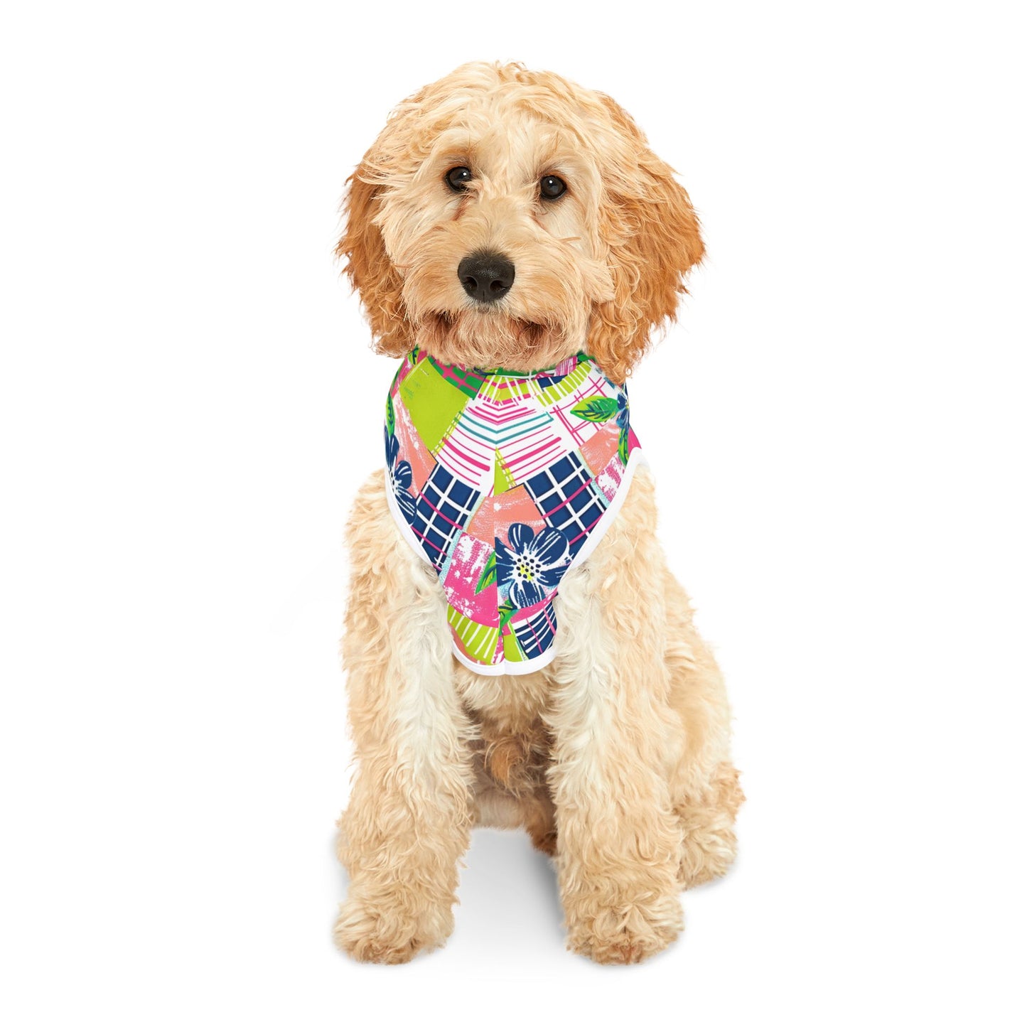 Tropical Madras Pet Hoodie