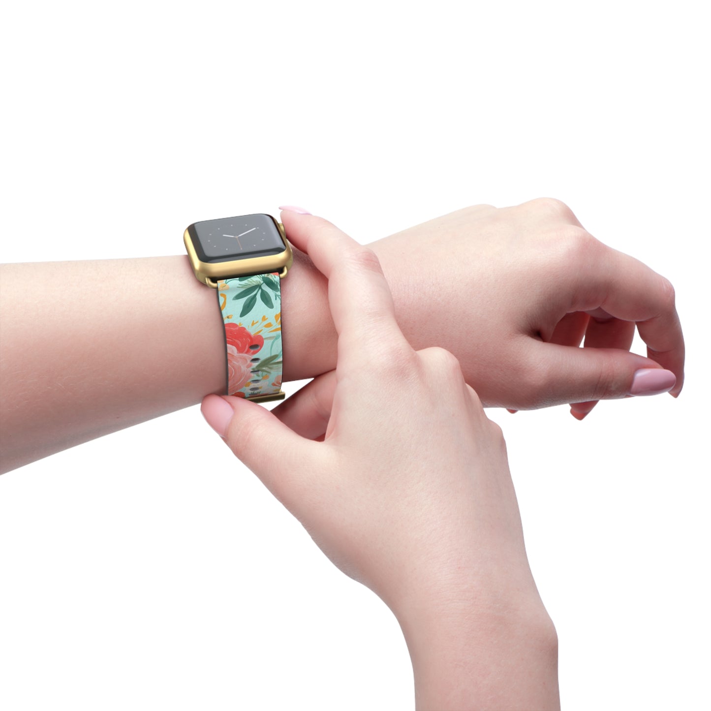 Coral Floral Watch Band