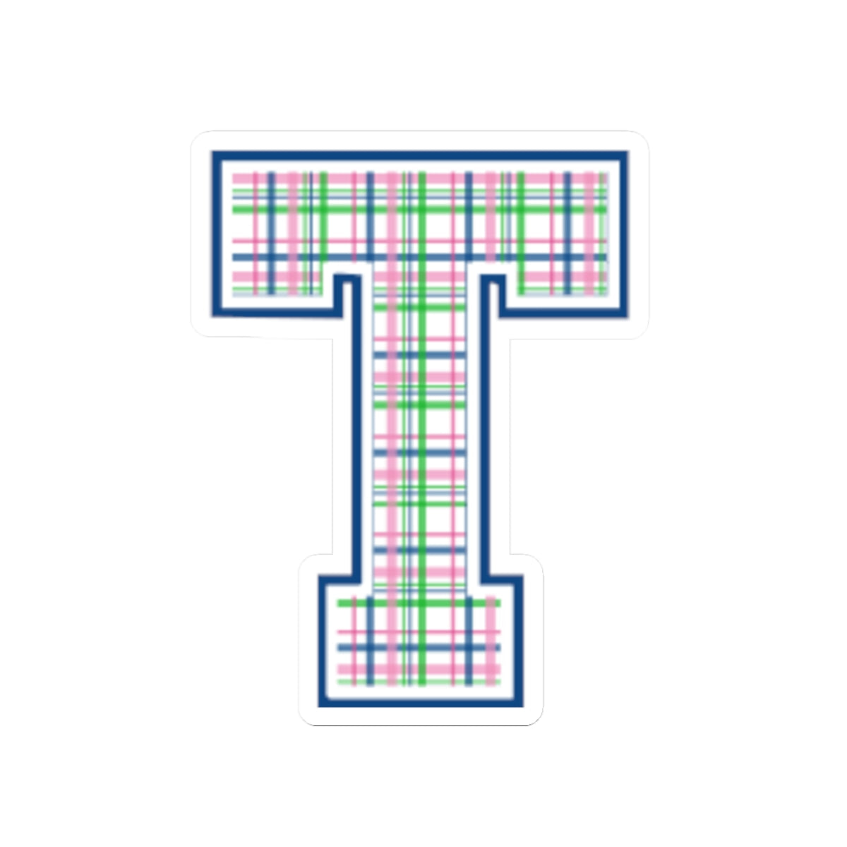 Preppy Letter T Kiss Cut Sticker
