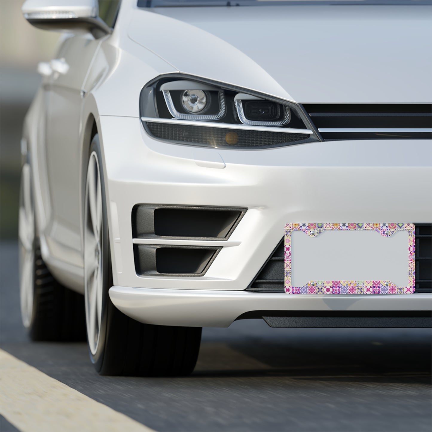 Tiled Metal License Plate Frame