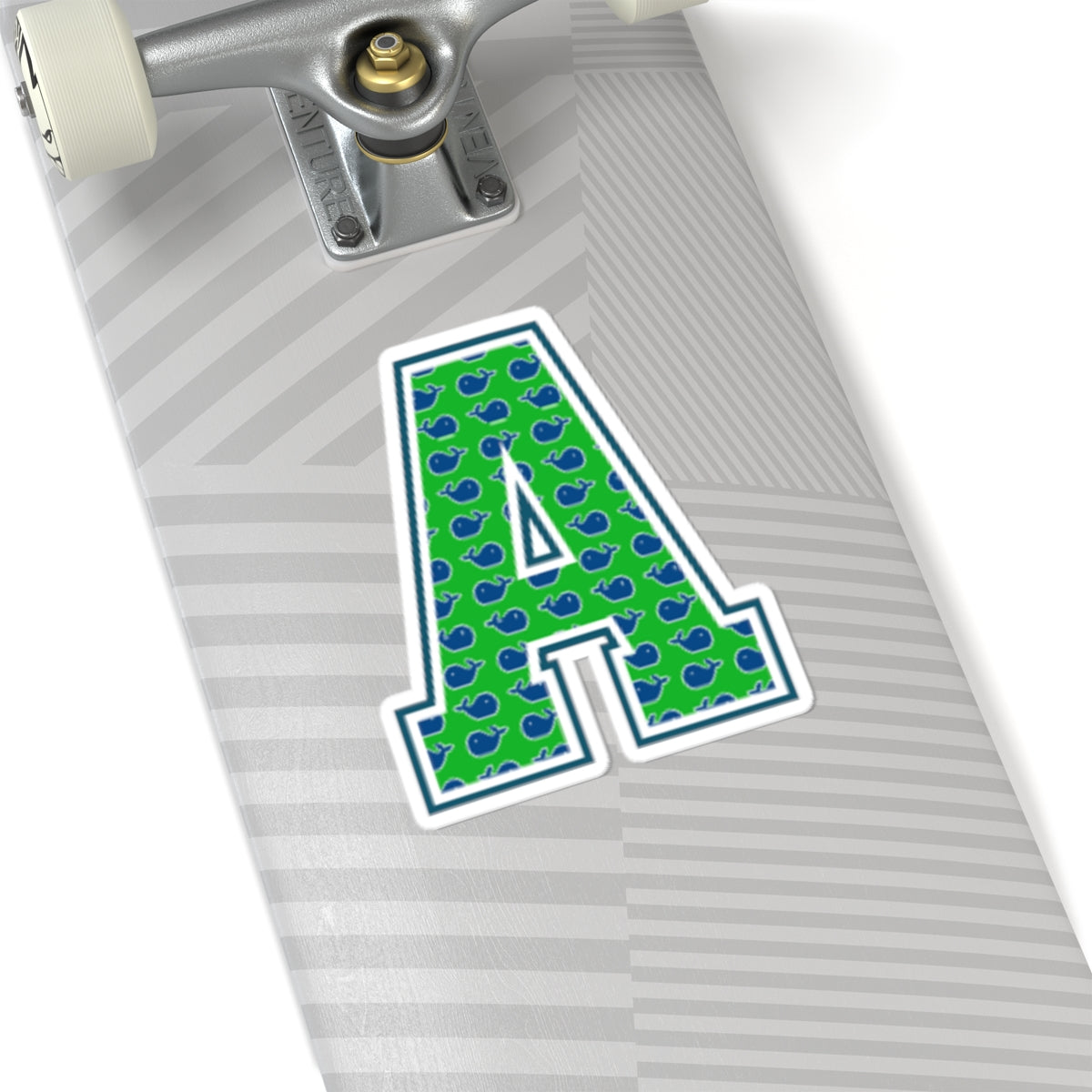 Preppy Letter A Kiss Cut Sticker