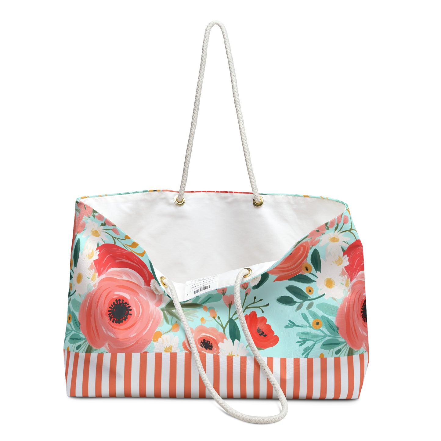 Coral Floral Weekender Bag