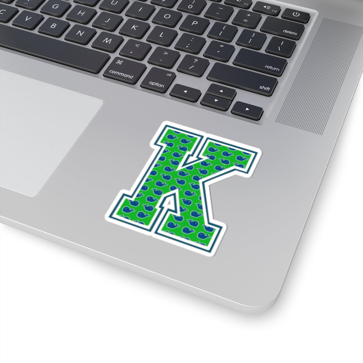 Preppy Letter K Kiss Cut Sticker