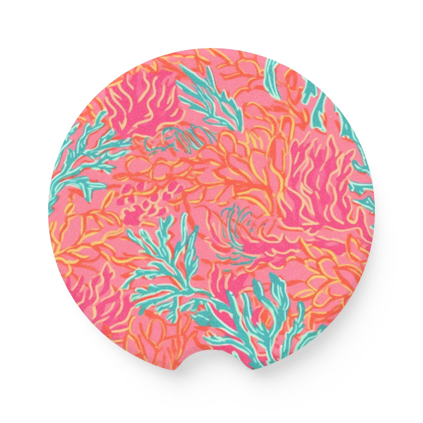 Coral Soapstone Car Coaster