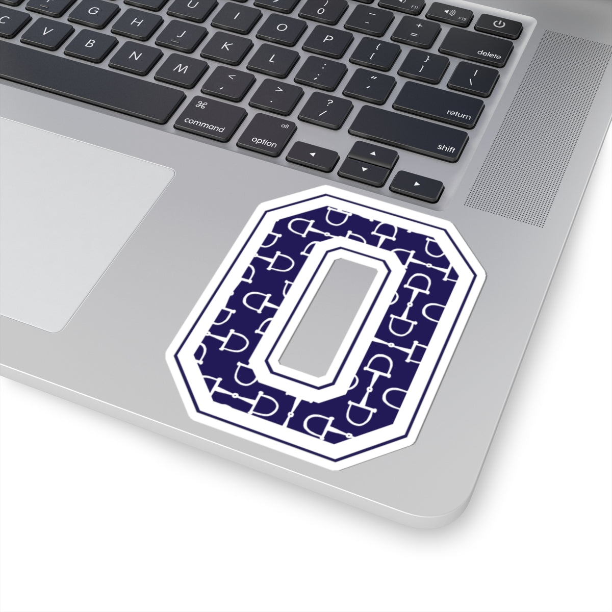 Equestrian Letter O Kiss Cut Sticker
