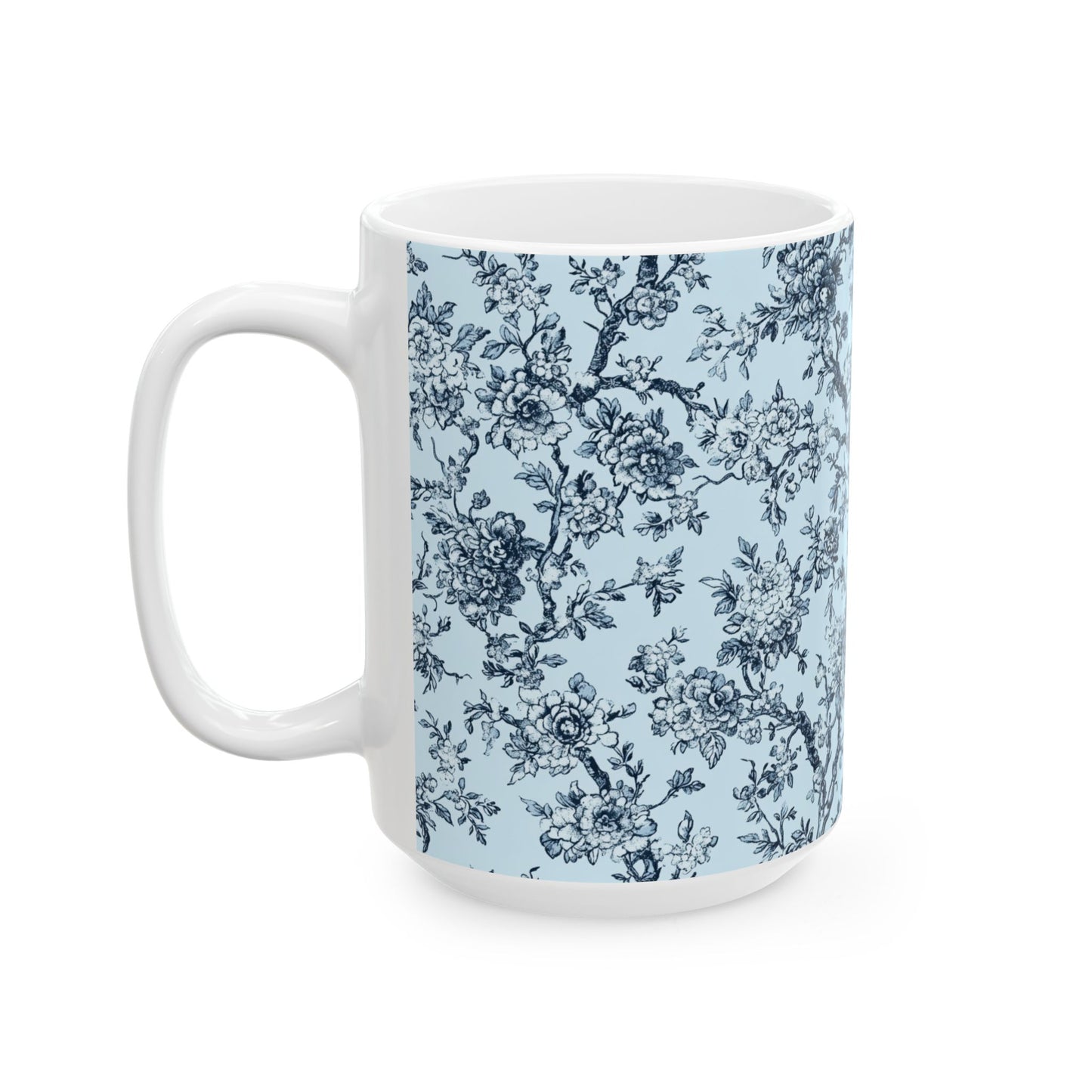 Blue Toile Ceramic Mug