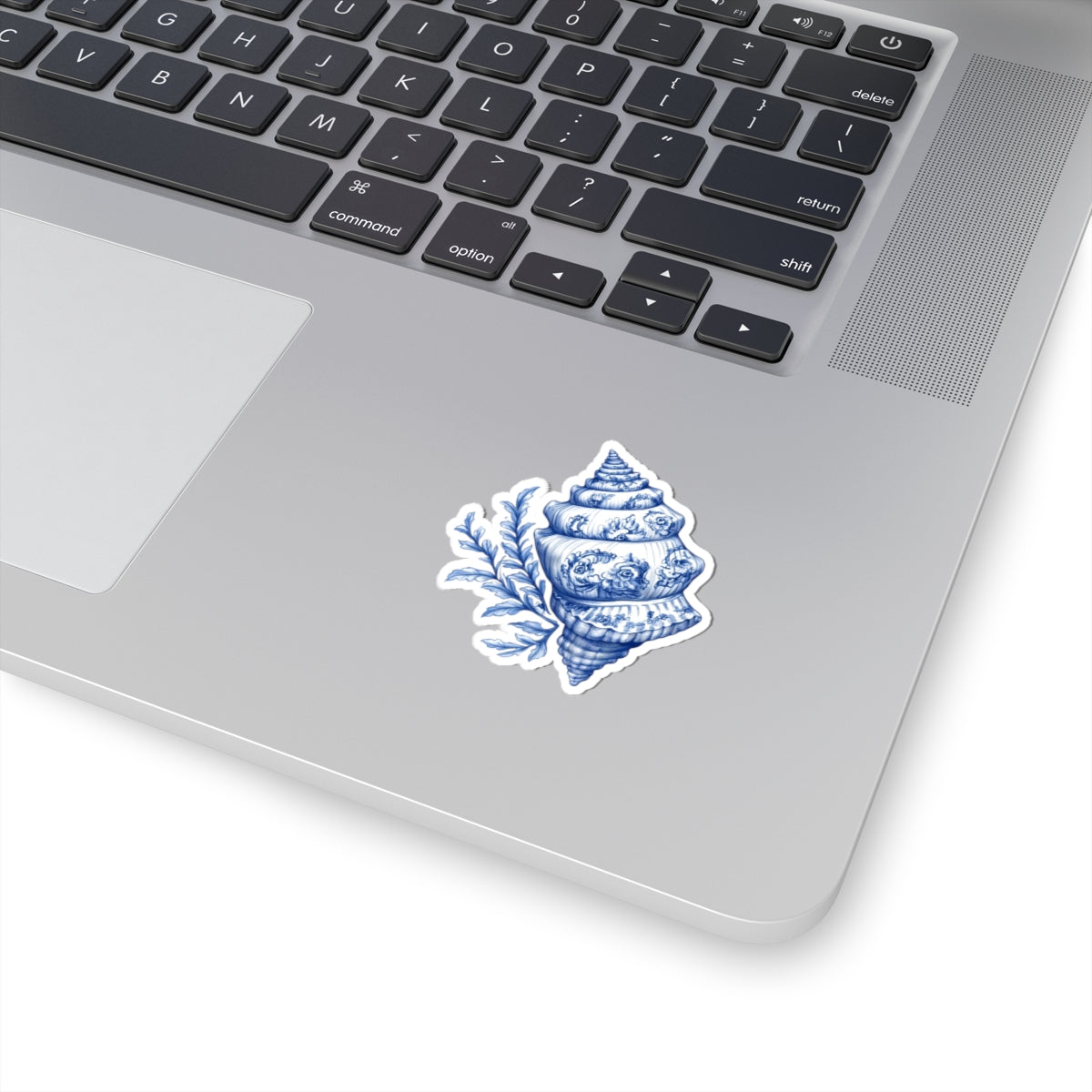 Elegant Shell Kiss-Cut Stickers | Coastal Decor, Laptop Accessories, Gifts for Ocean Lovers, Beach House Decor