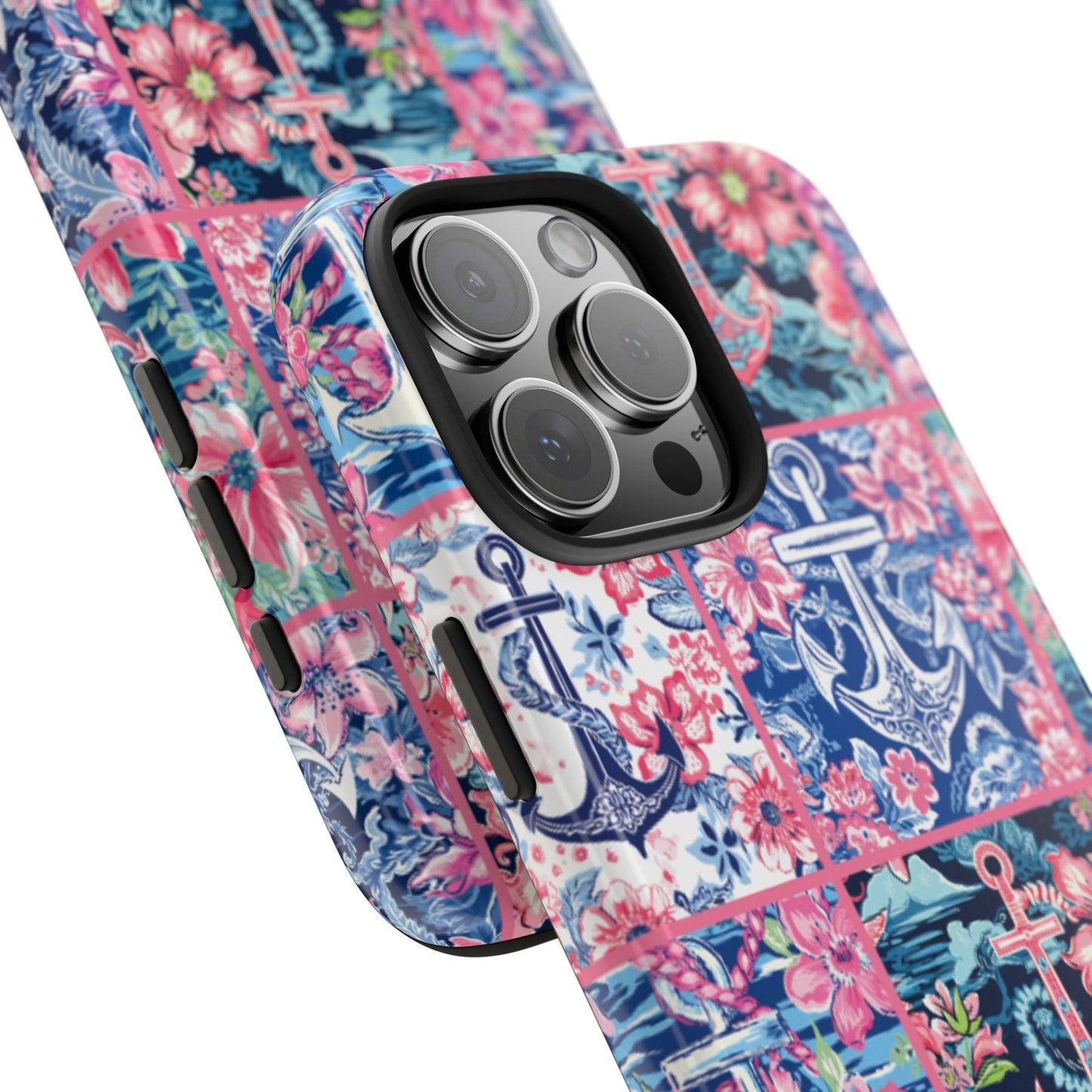 Floral Anchors Tough Phone Case