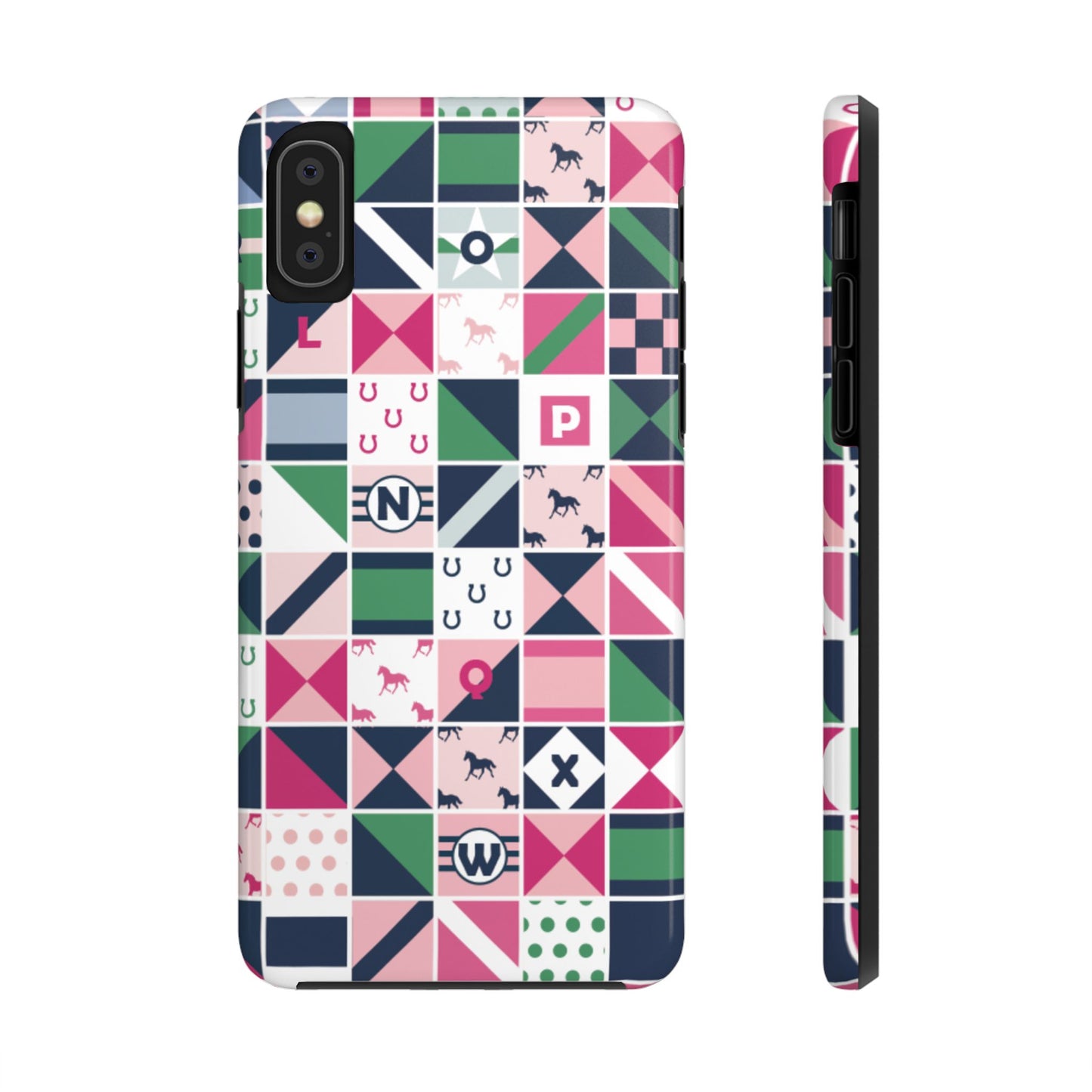 Equestrian Patchwork Tough Phone Case