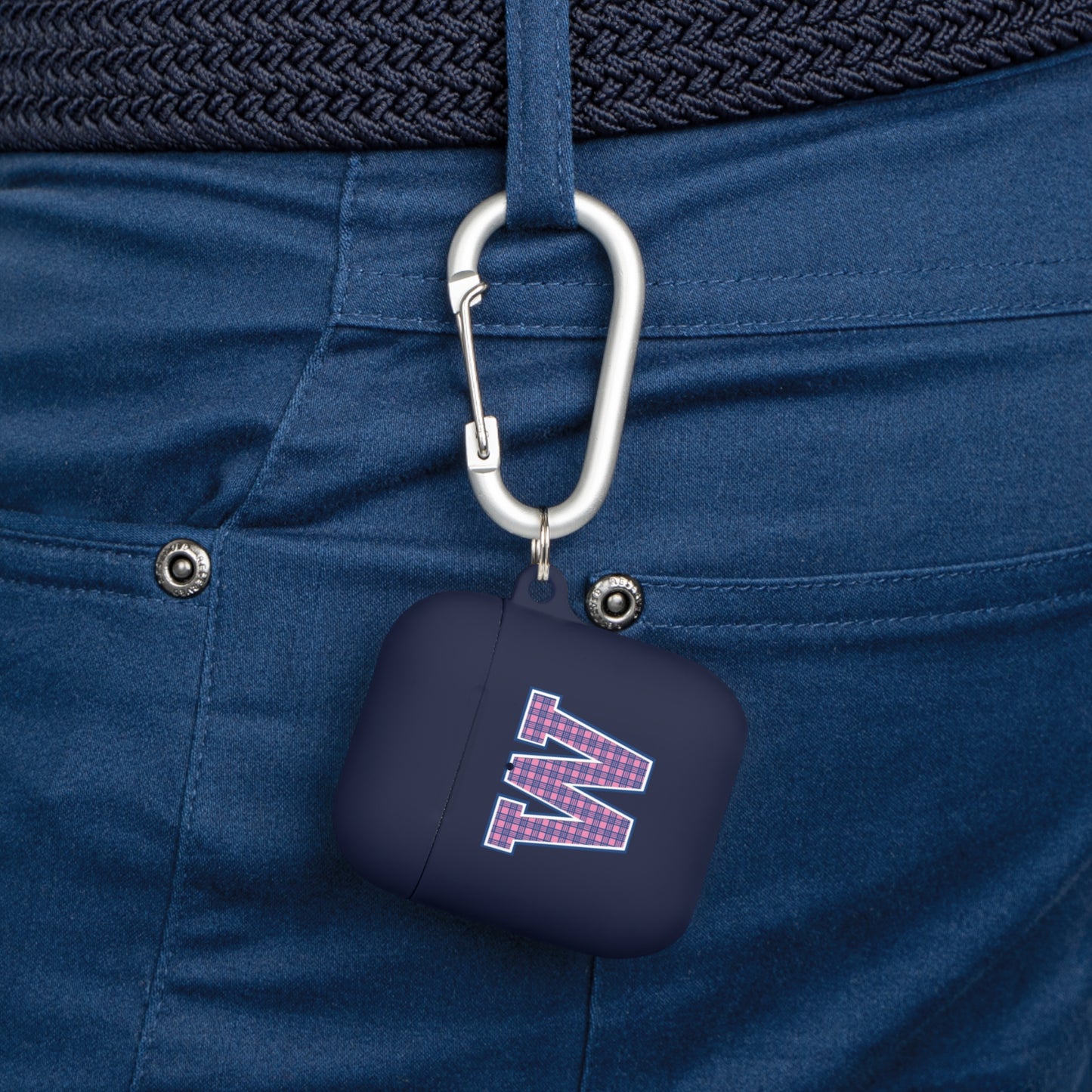 Preppy Letter W AirPods Case Cover