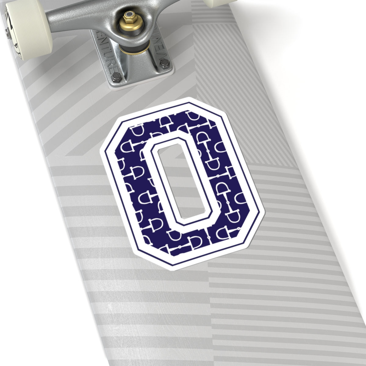 Equestrian Letter O Kiss Cut Sticker