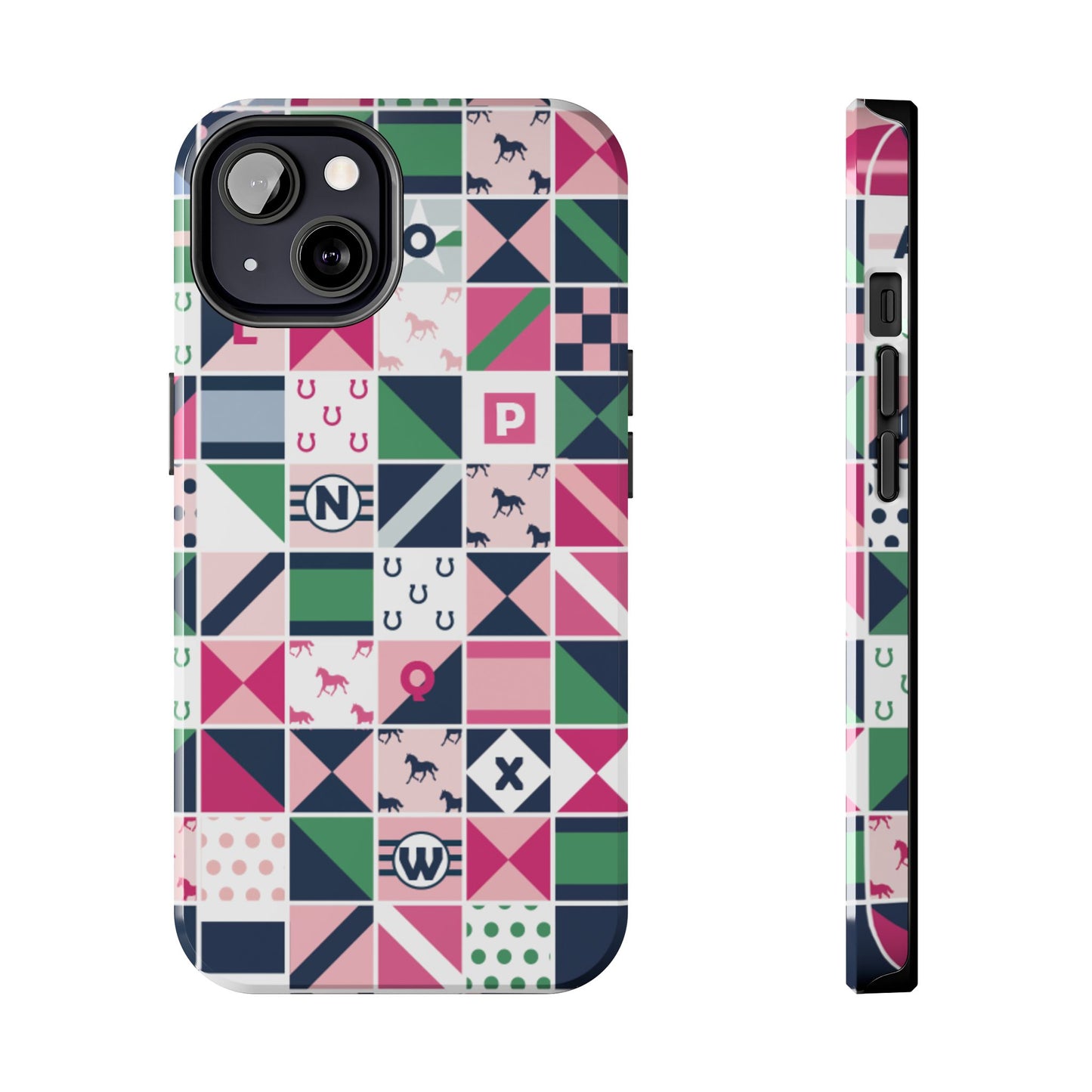 Equestrian Patchwork Tough Phone Case