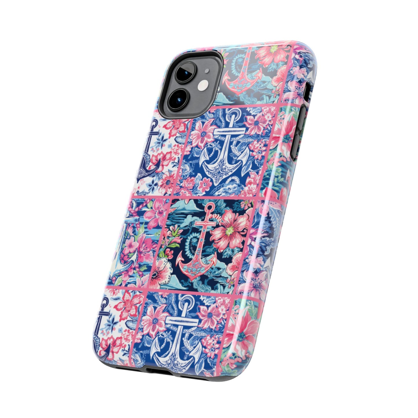 Floral Anchors Tough Phone Case
