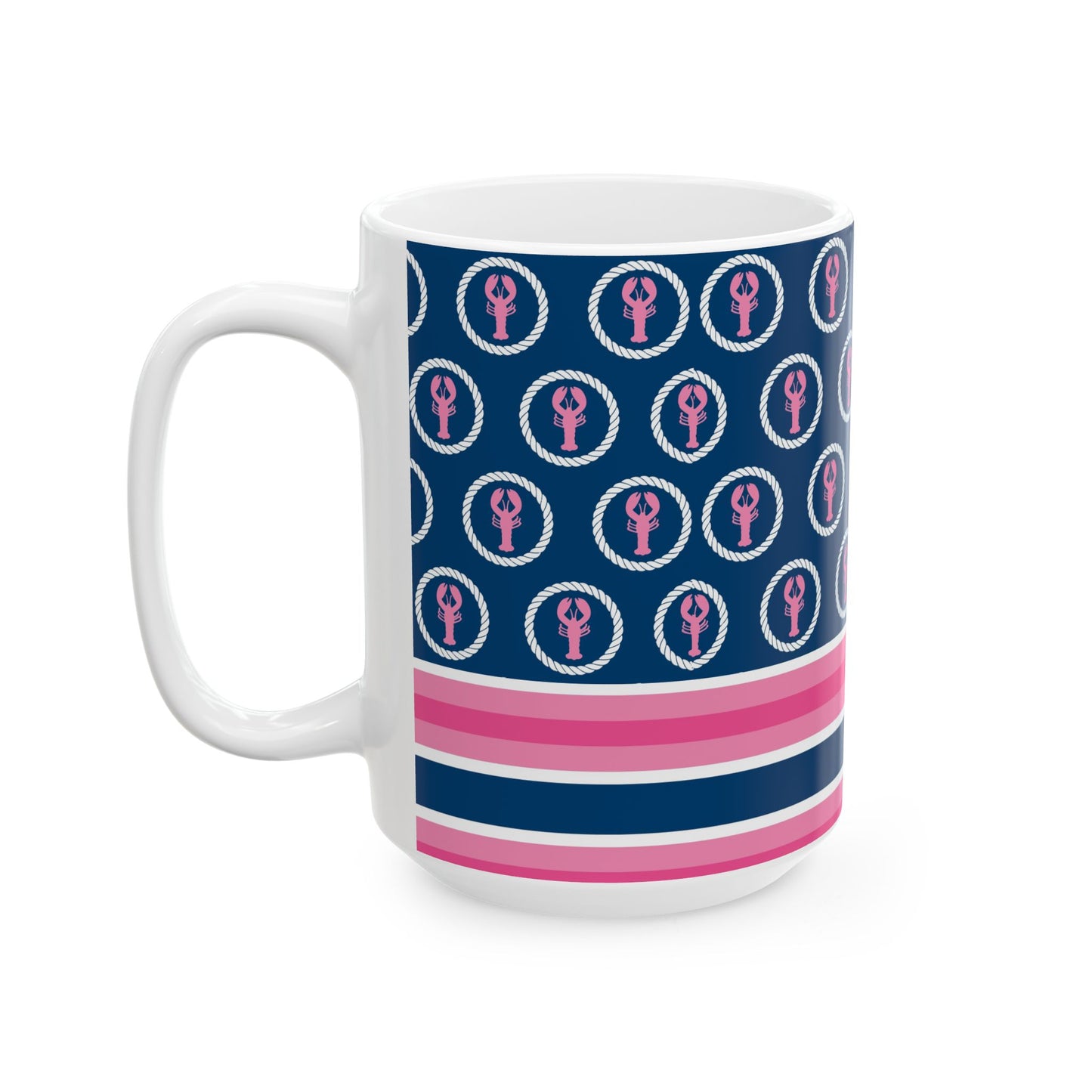 Preppy Lobsters Ceramic Mug