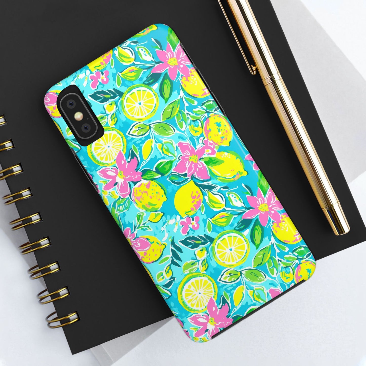Lemon Floral Tough Phone Case