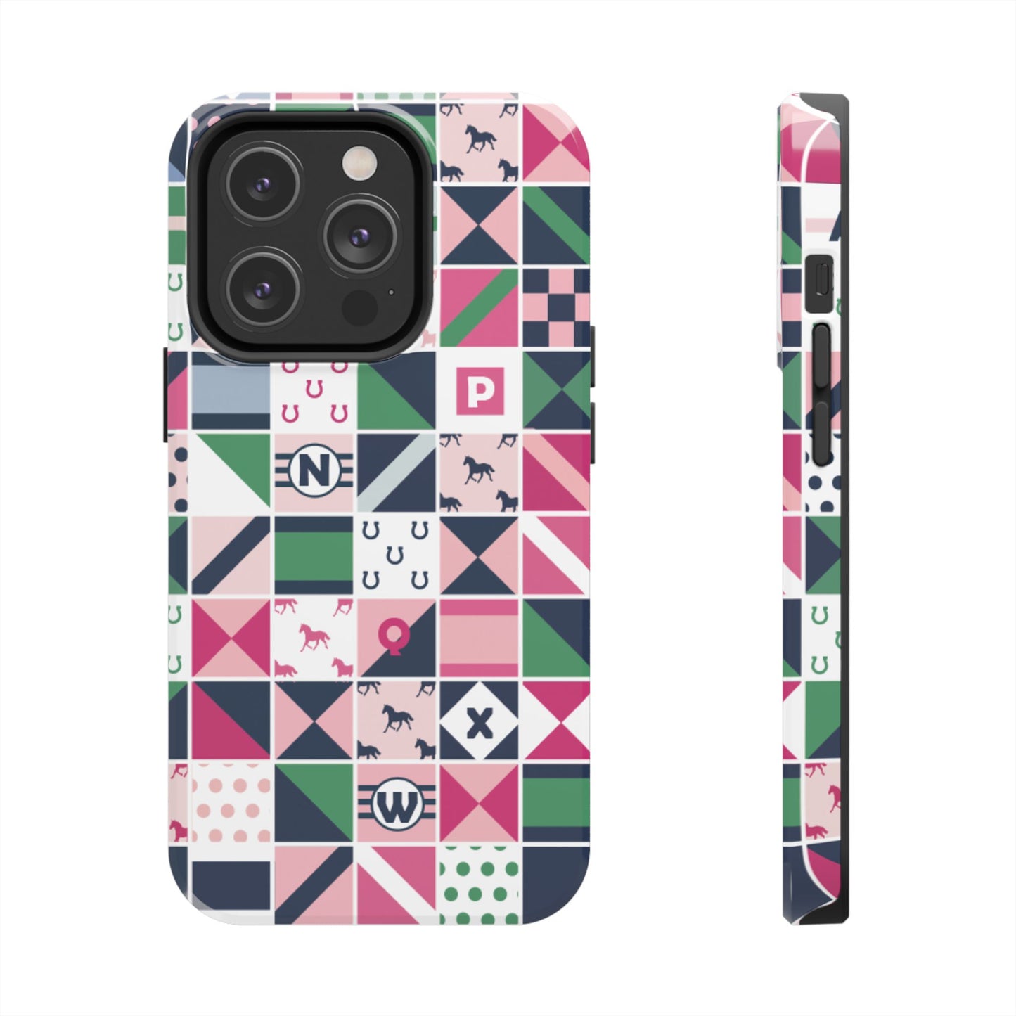 Equestrian Patchwork Tough Phone Case
