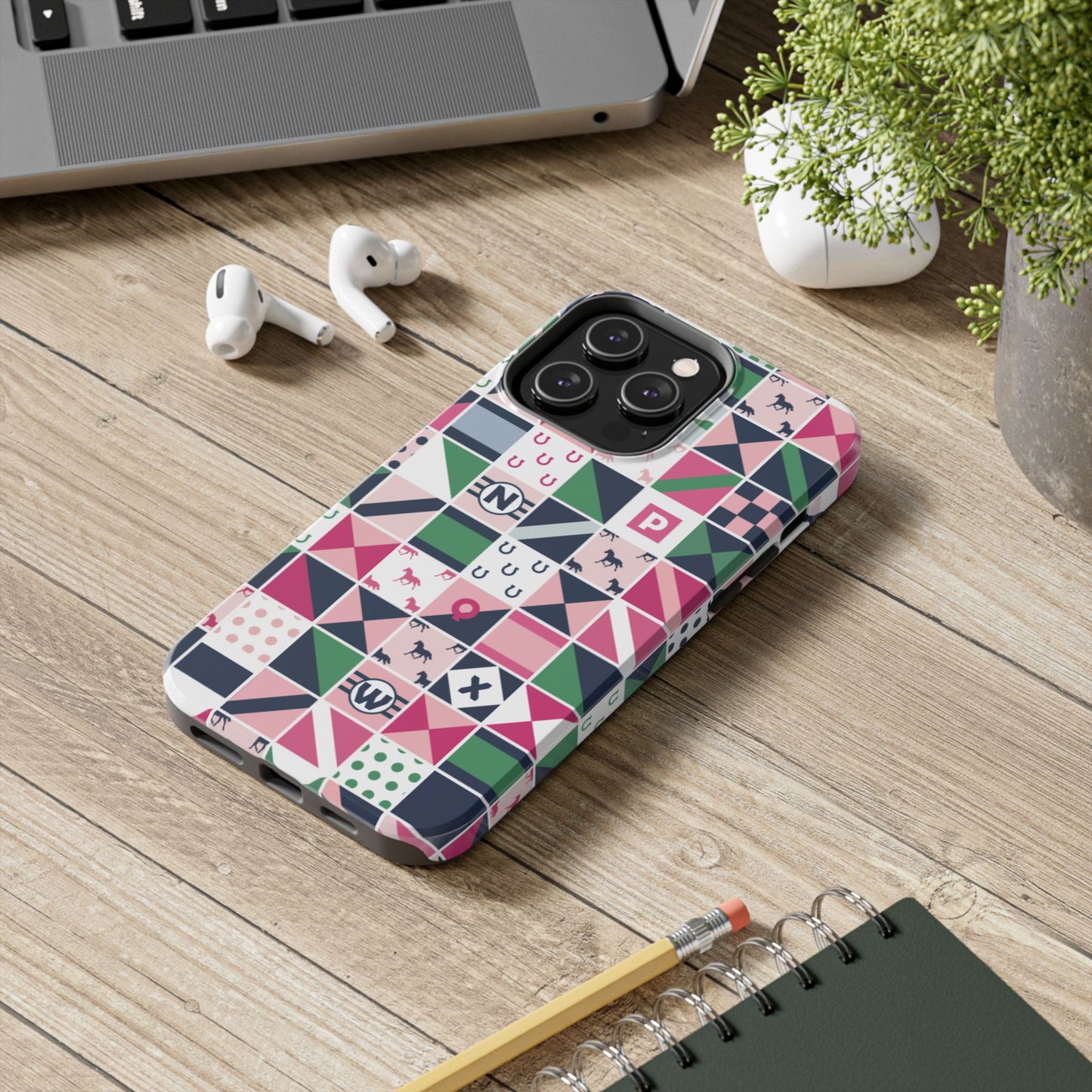 Equestrian Patchwork Tough Phone Case