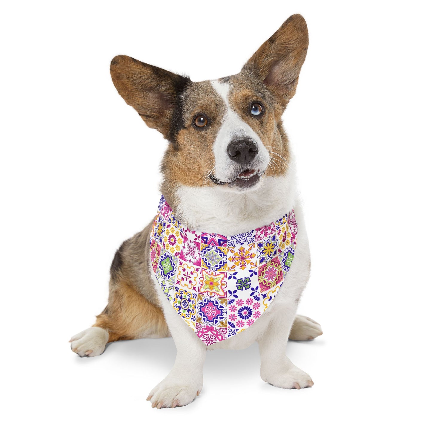 Tiled Pet Bandana Collar