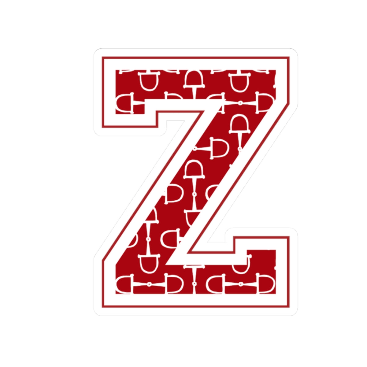 Equestrian Letter Z Kiss Cut Sticker