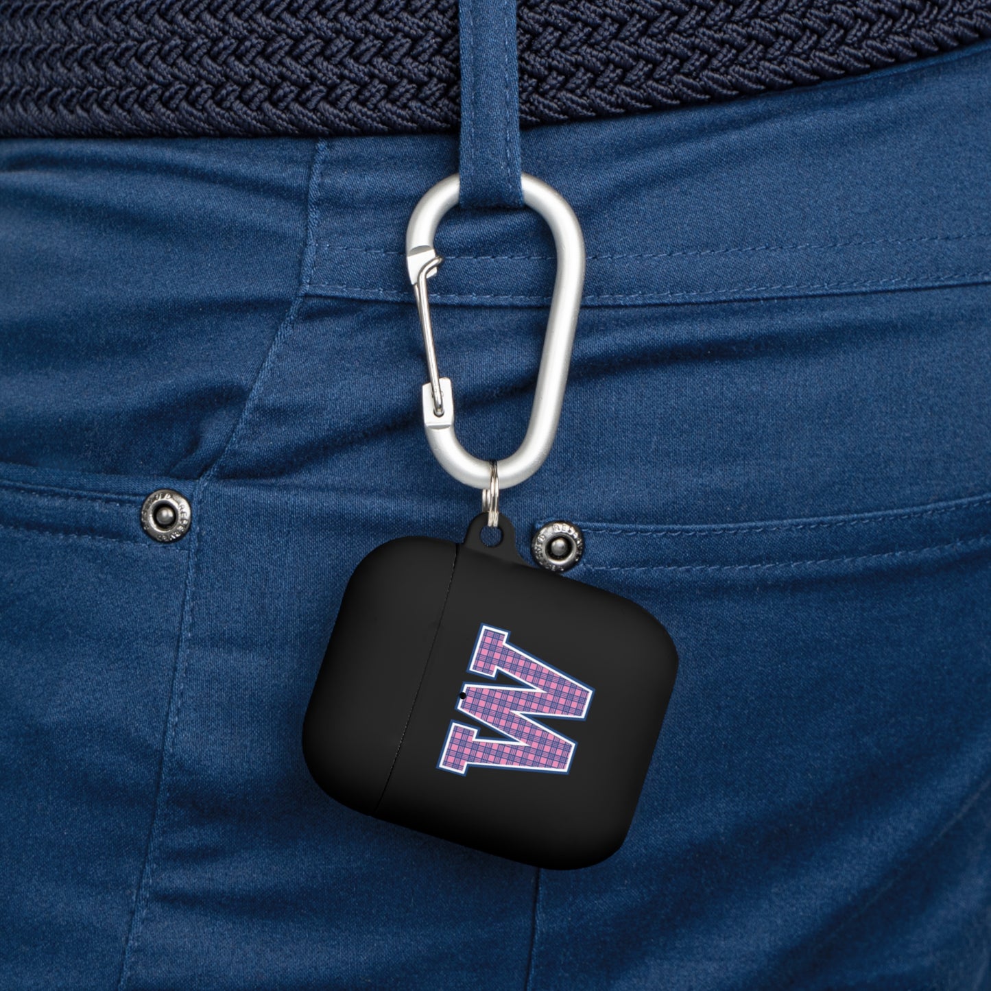 Preppy Letter W AirPods Case Cover