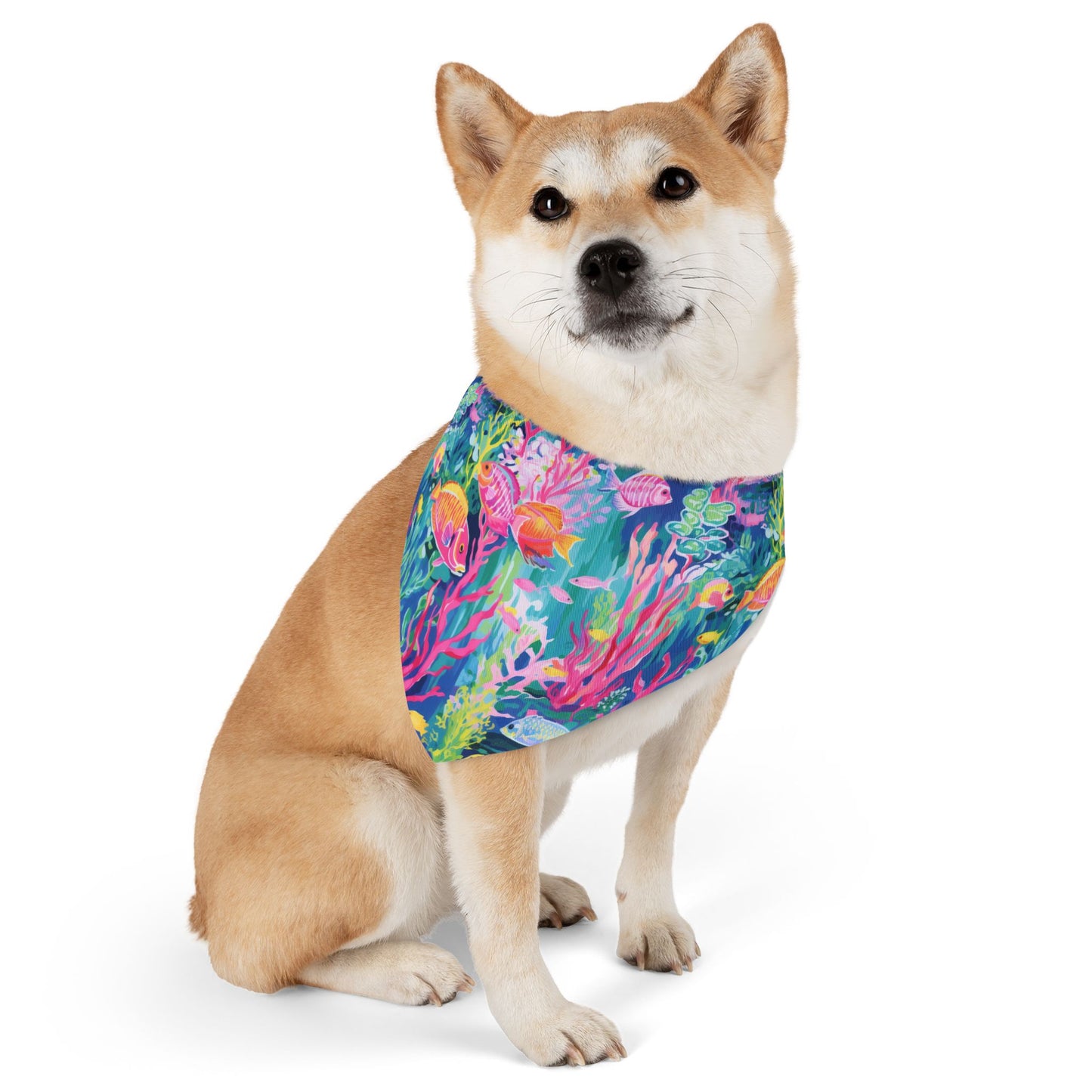 Watercolor Fish Pet Bandana Collar