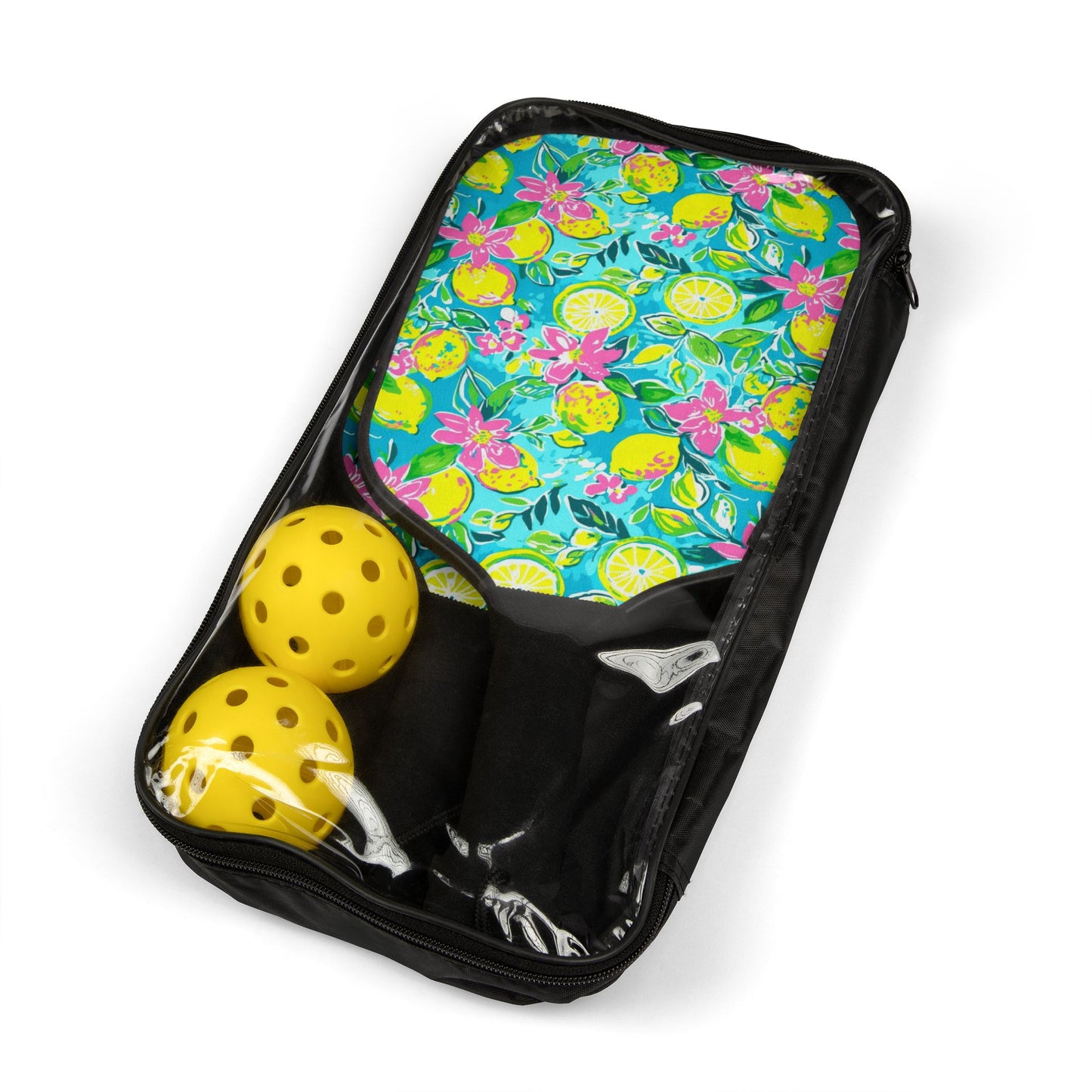 Lemon Floral Pickleball Paddle Set