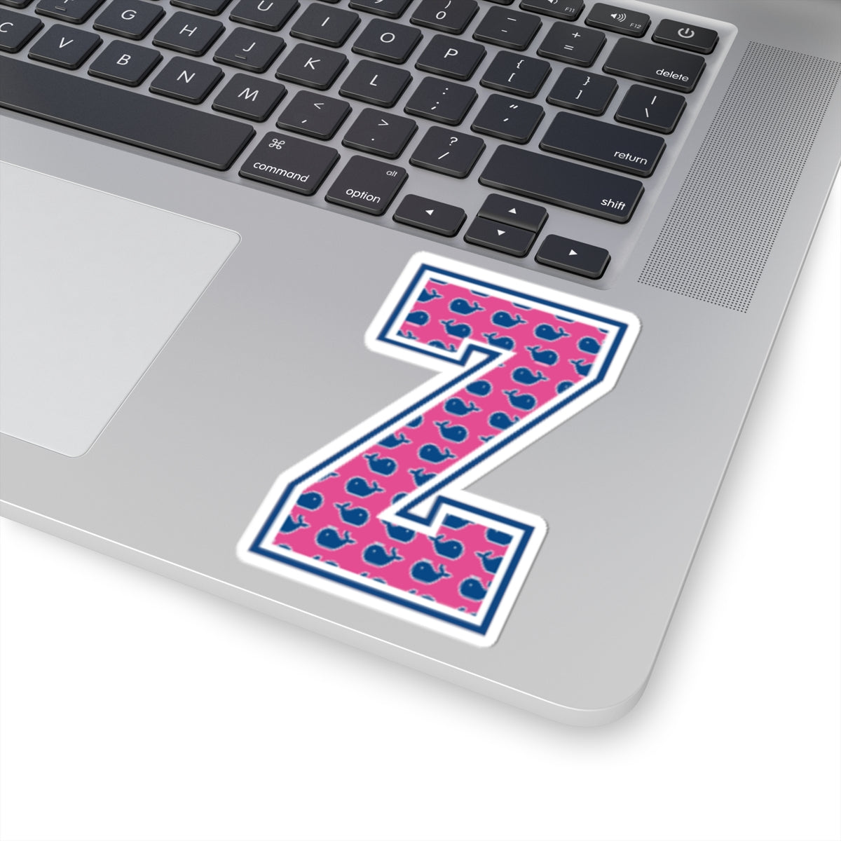 Preppy Letter Z Kiss Cut Sticker