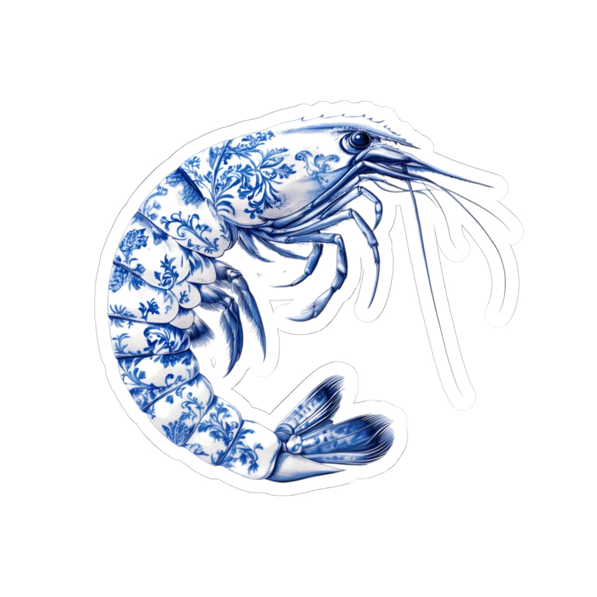 Elegant Shrimp Kiss-Cut Sticker