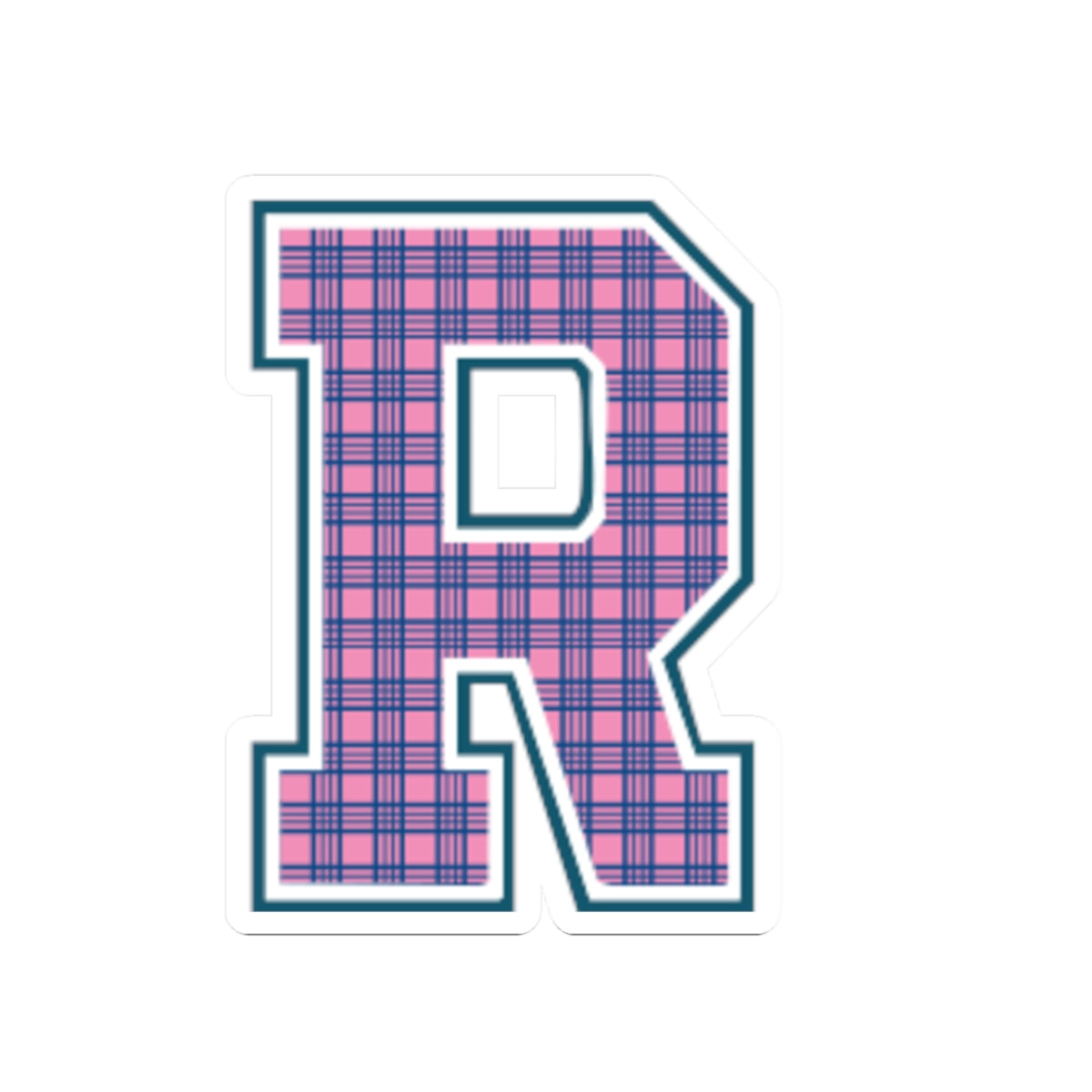 Preppy Letter R Kiss Cut Sticker