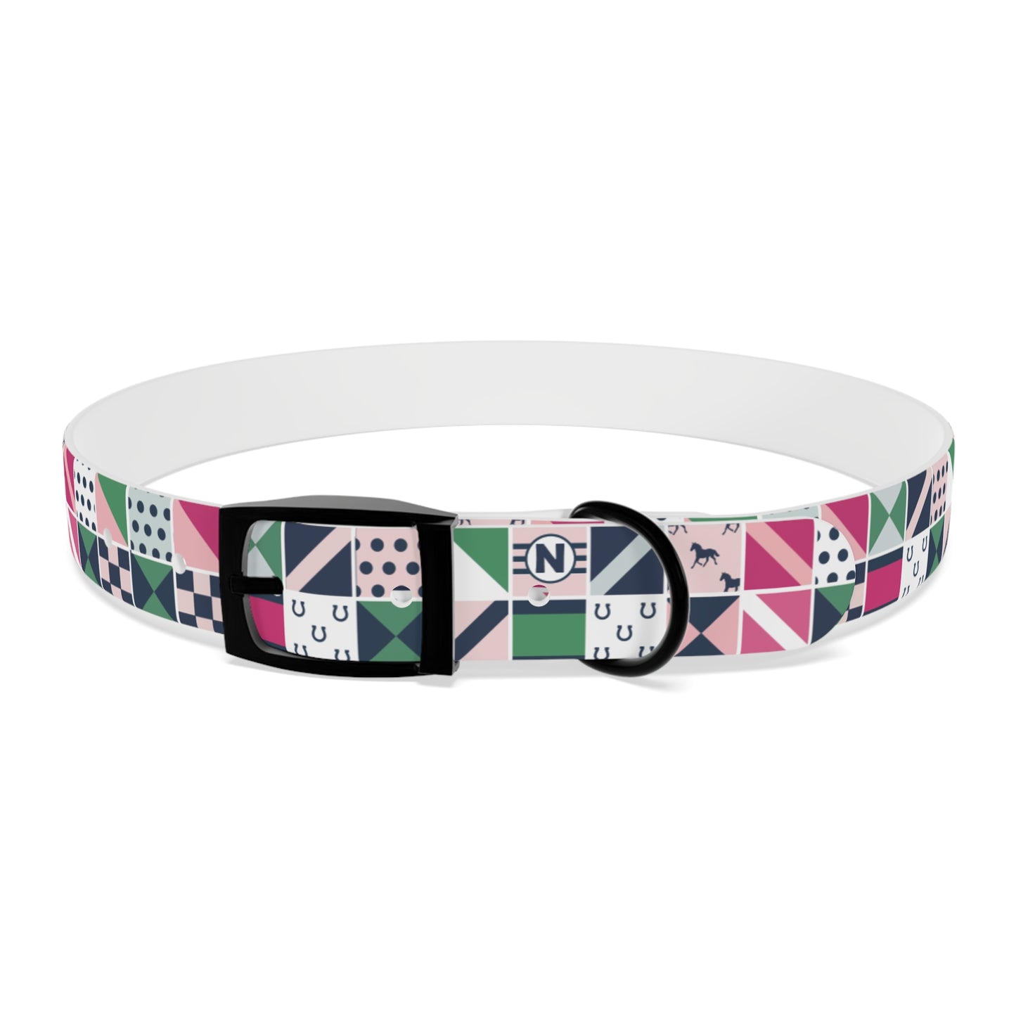 Equestrian Patchwork Dog Collar