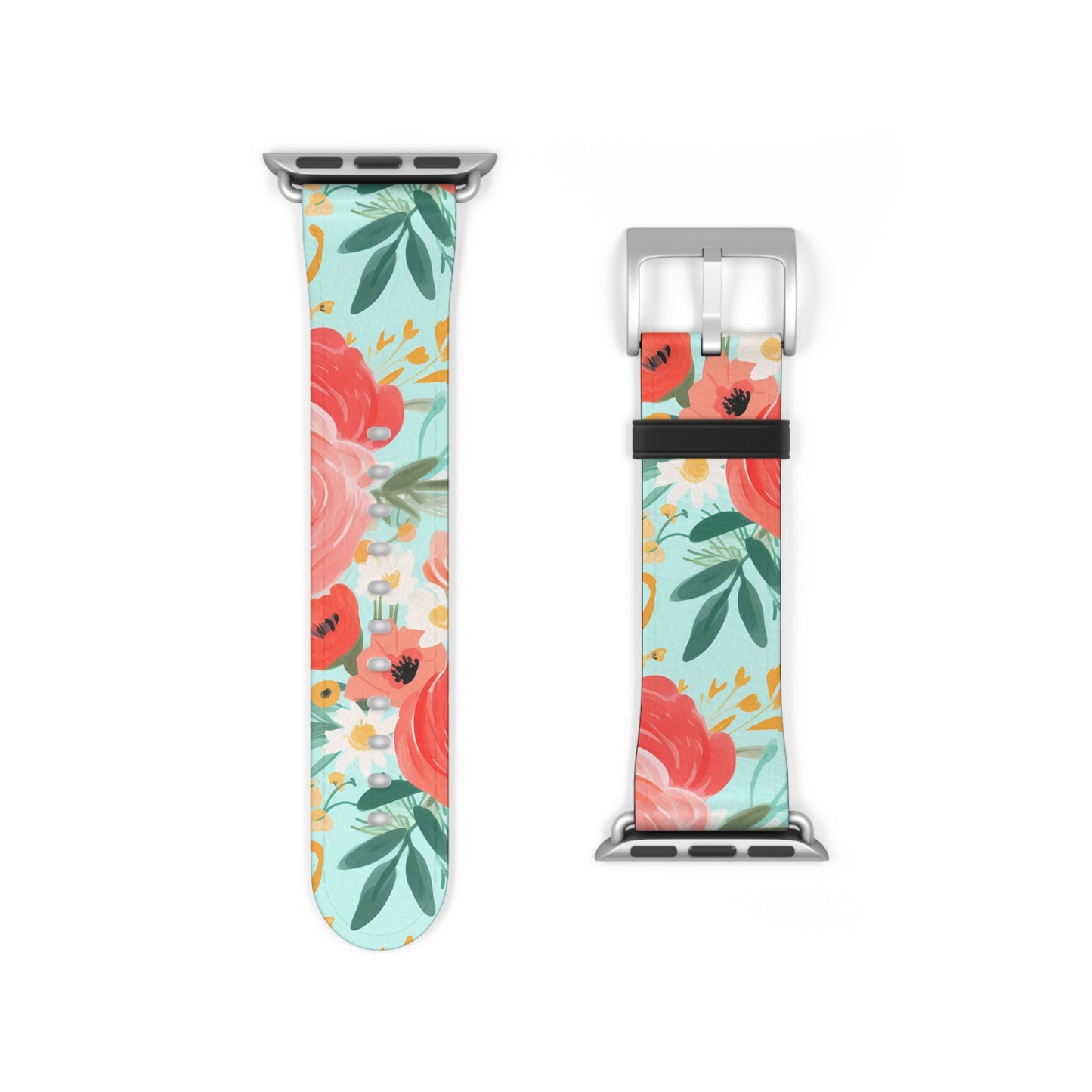Coral Floral Watch Band