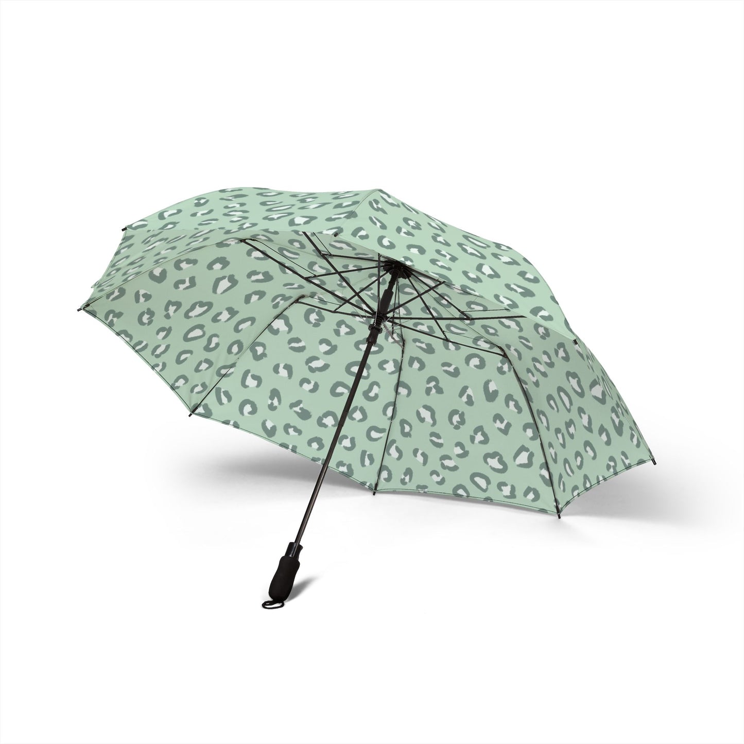 Pastel Leopard Semi-Automatic Foldable Umbrella
