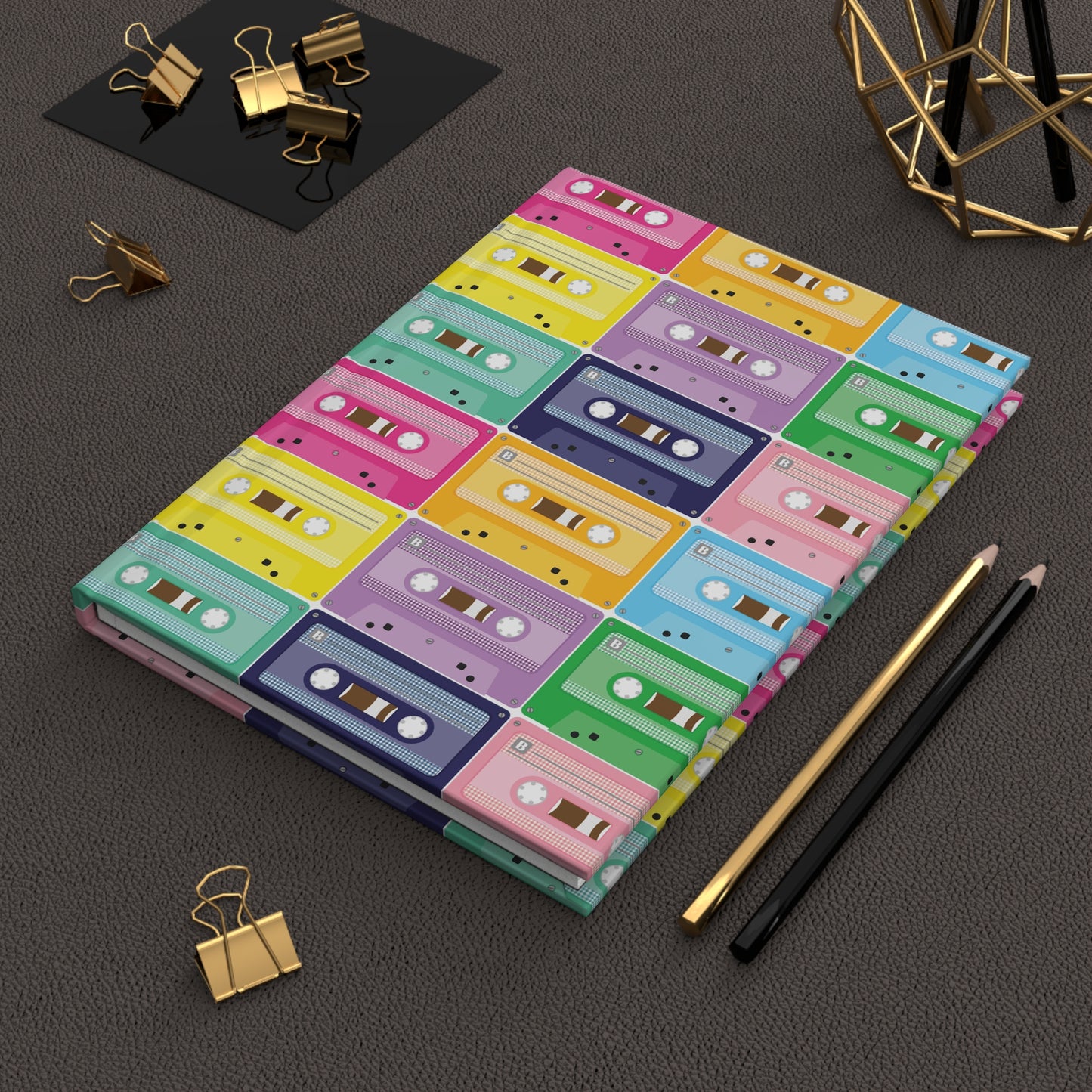 Cassette Tapes Hardcover Journal