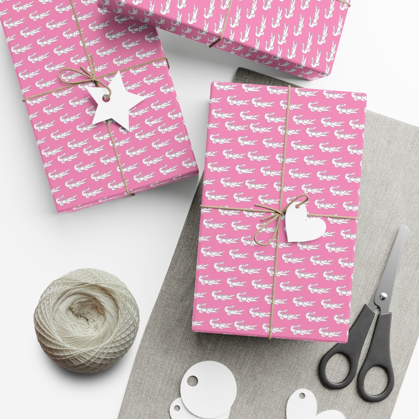 Pink Gator Gift Wrap