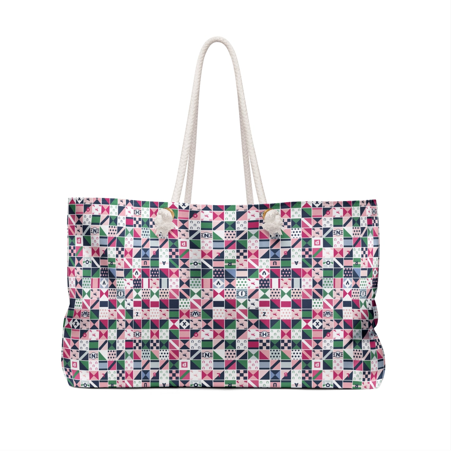 Equestrian Patchwork Weekender Bag