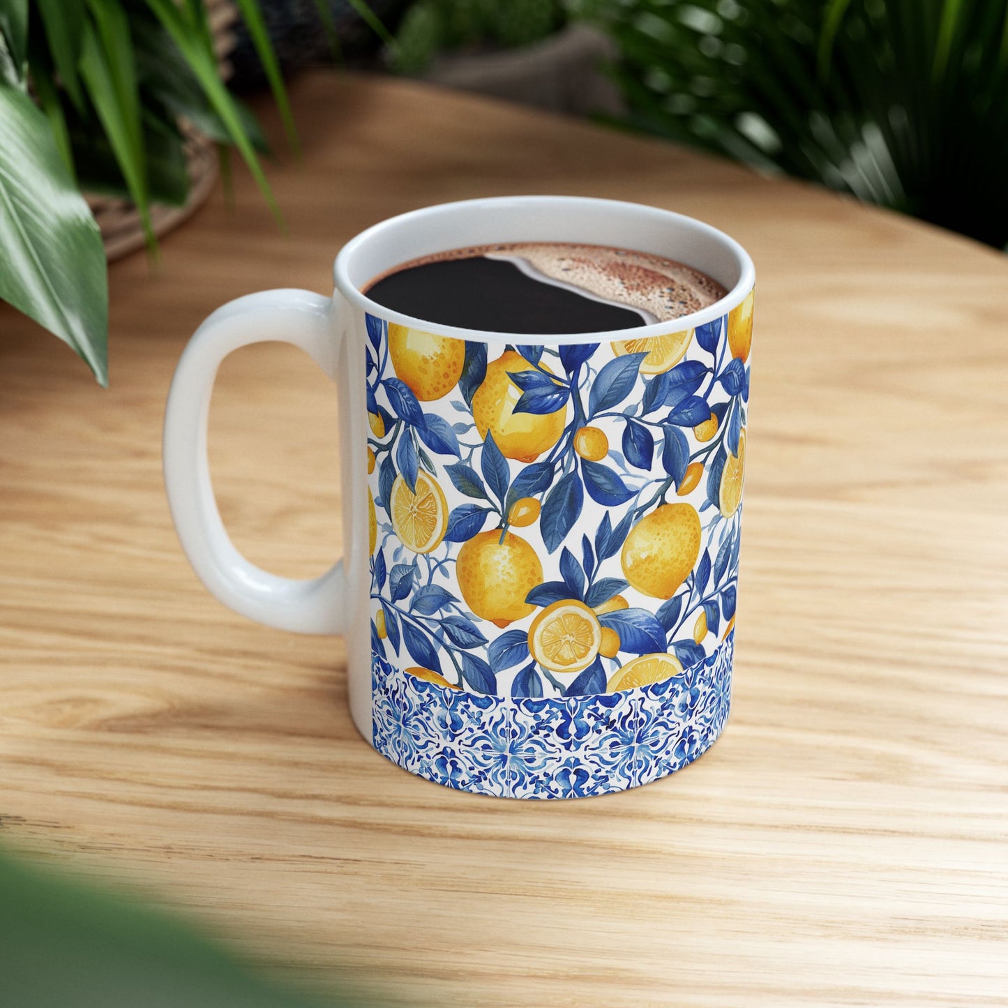 Lemons & Tiles Ceramic Mug