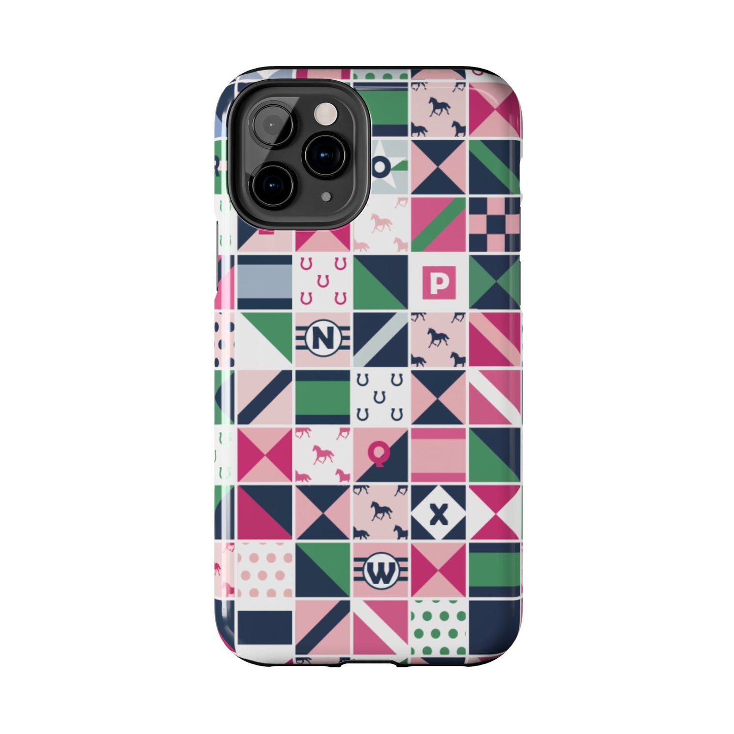 Equestrian Patchwork Tough Phone Case