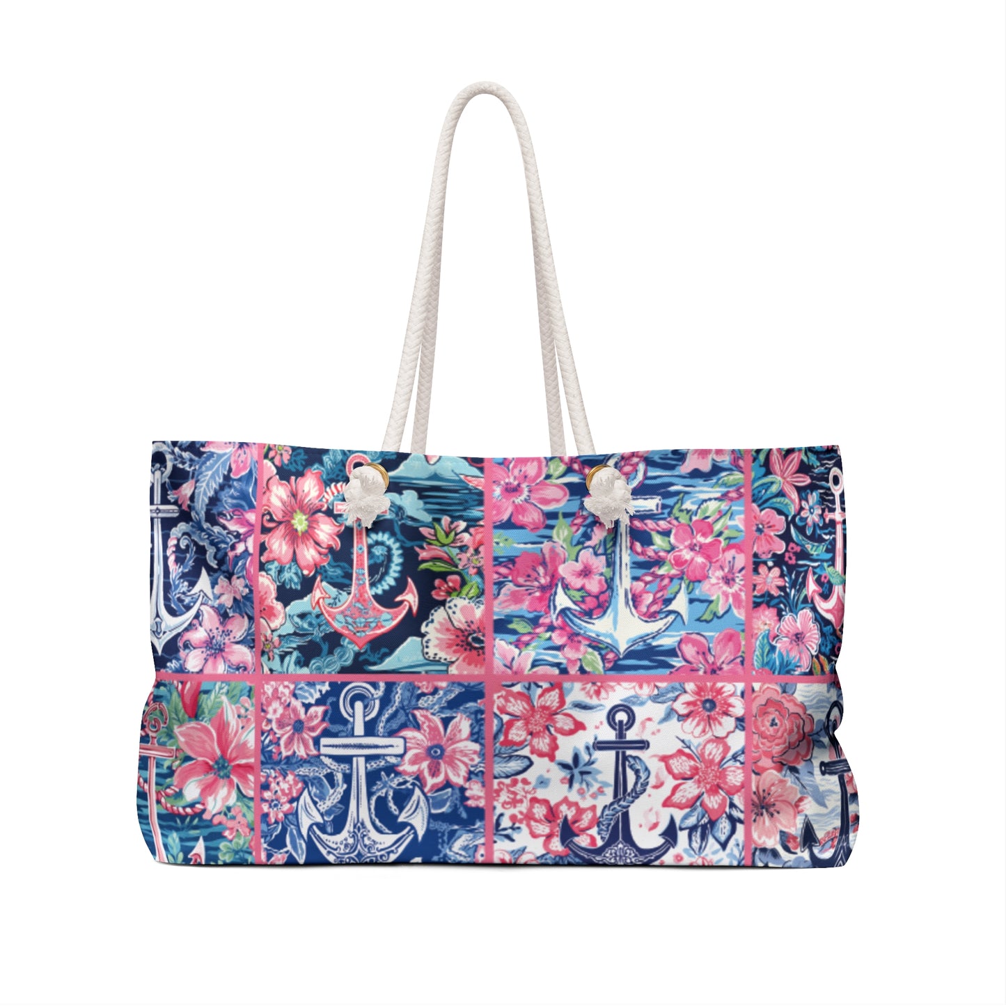 Floral Anchors Weekender Bag