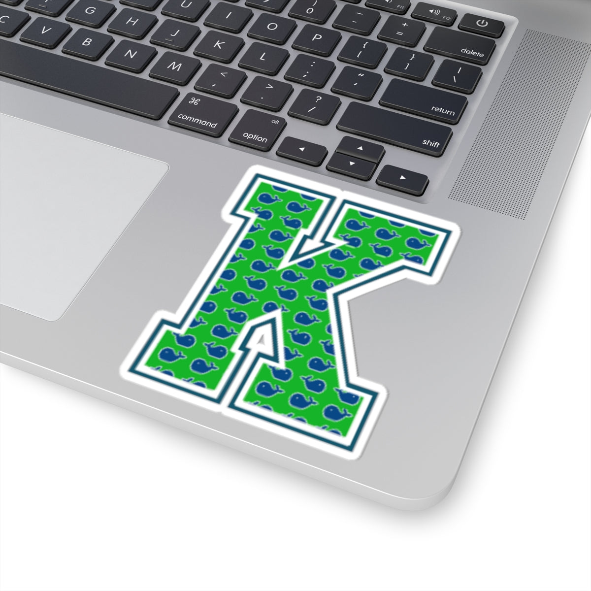 Preppy Letter K Kiss Cut Sticker