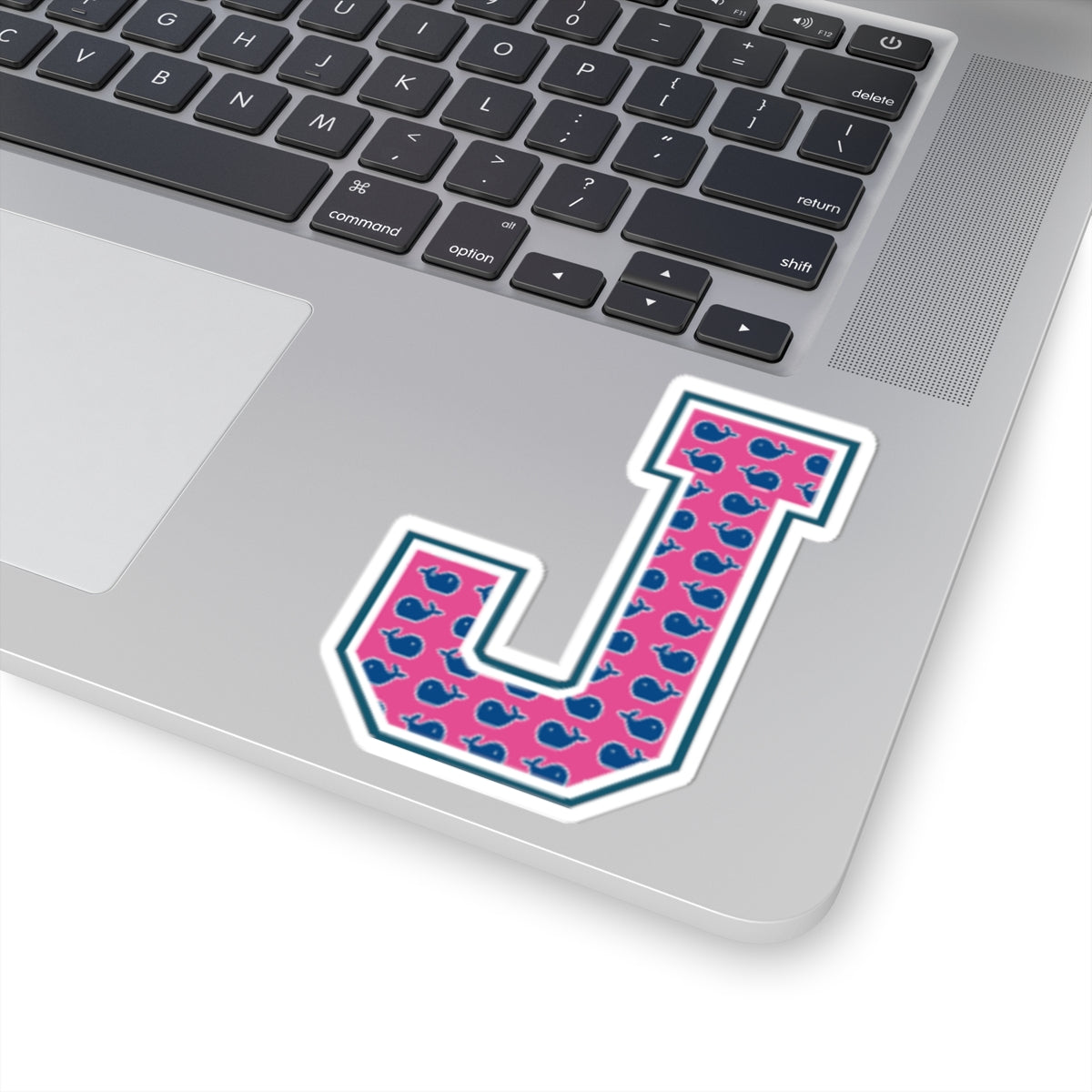 Preppy Letter J Kiss Cut Sticker