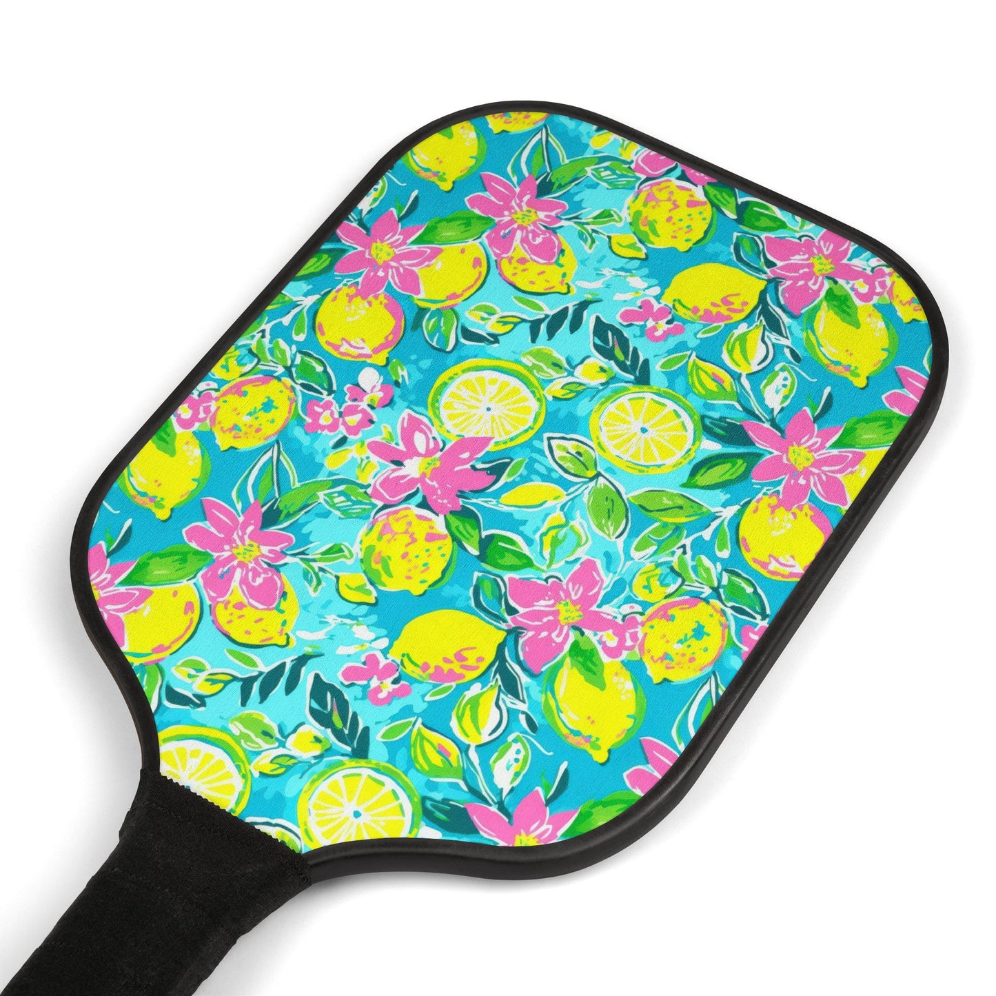 Lemon Floral Pickleball Paddle Set